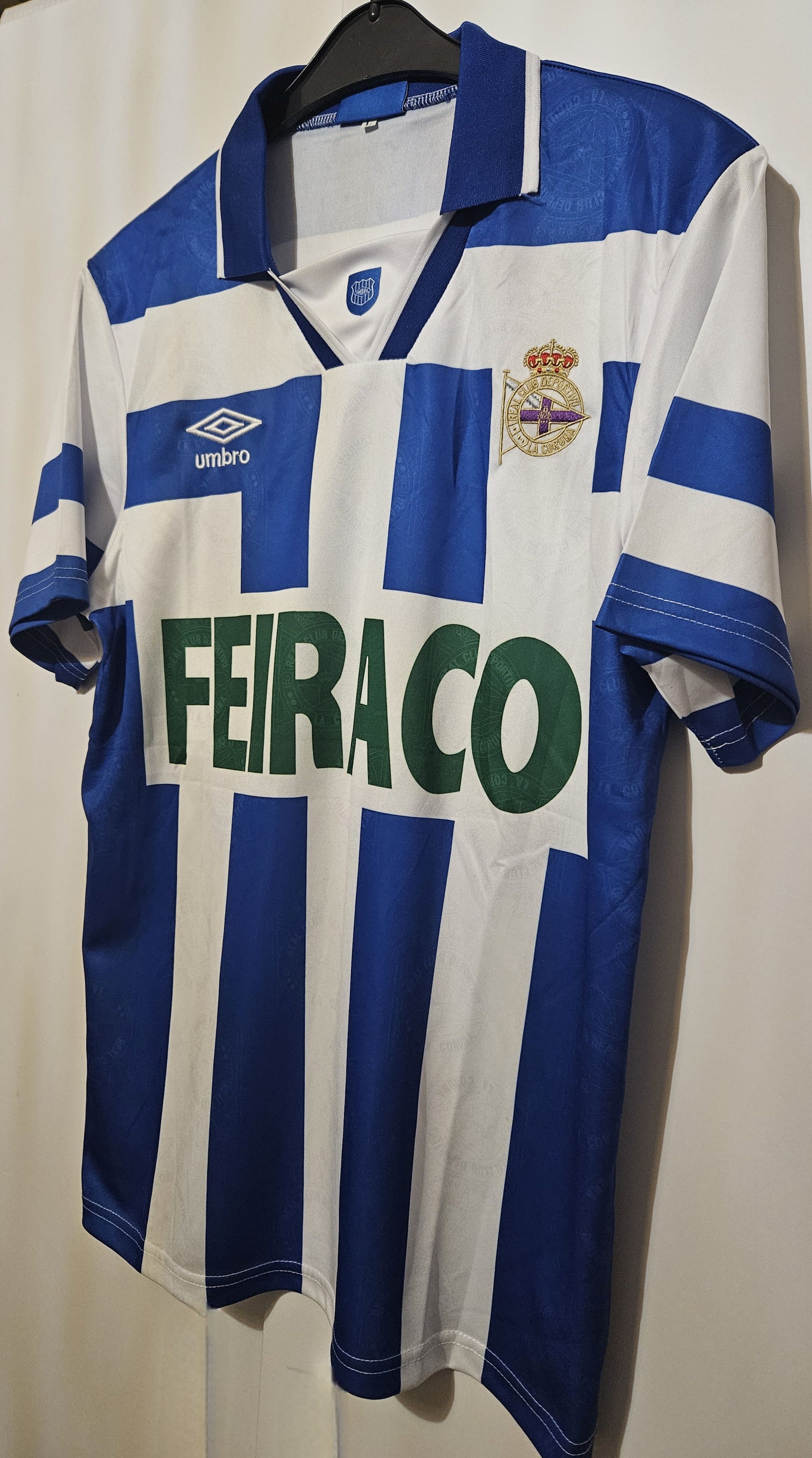 Other Bebeto 11 Deportivo La Coruña Vintage Soccer Jersey tikotr Size US L / EU 52-54 / 3 - 5 Thumbnail
