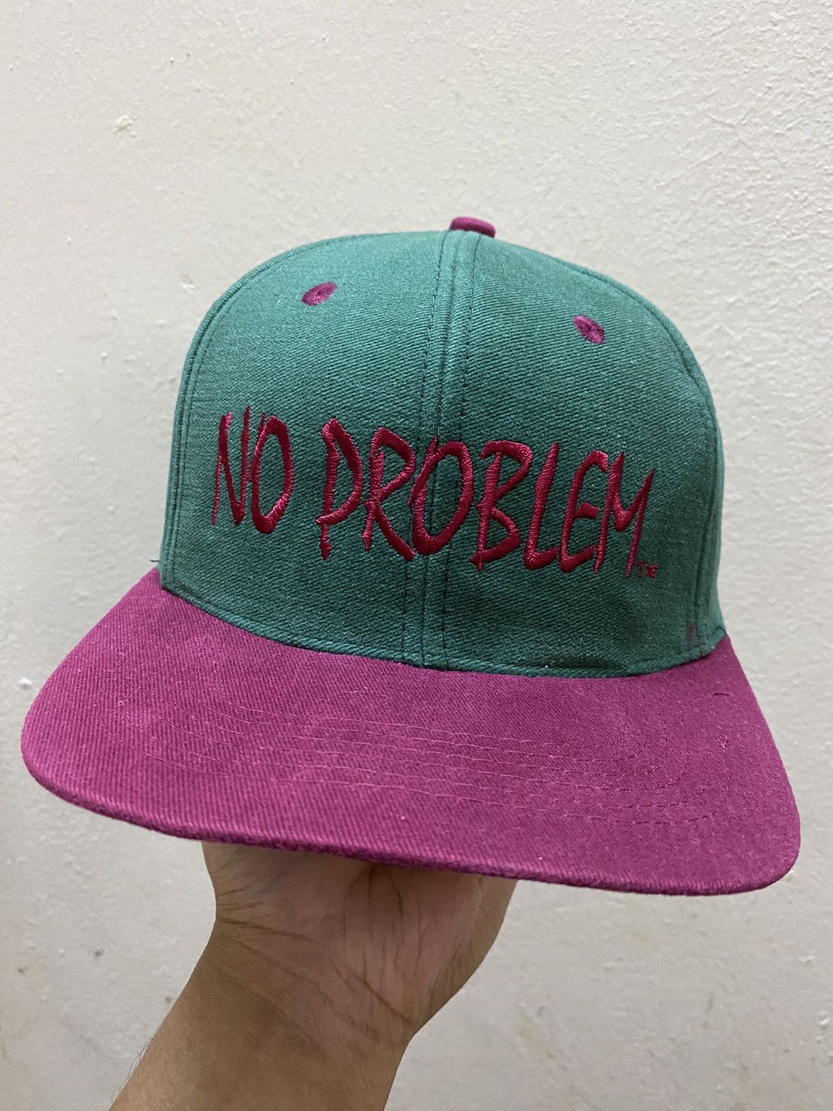 Vintage 80s 90s Grunge Surf Skate No Problem Hat Cap Snapbac
