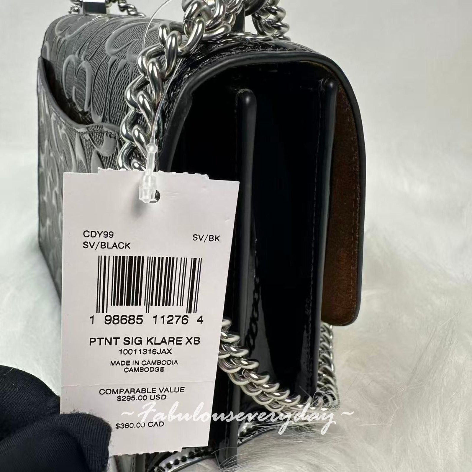 Coach Coach Klare Crossbody Signature Leather/Silver/Black CDY99 Size ONE SIZE - 4 Thumbnail