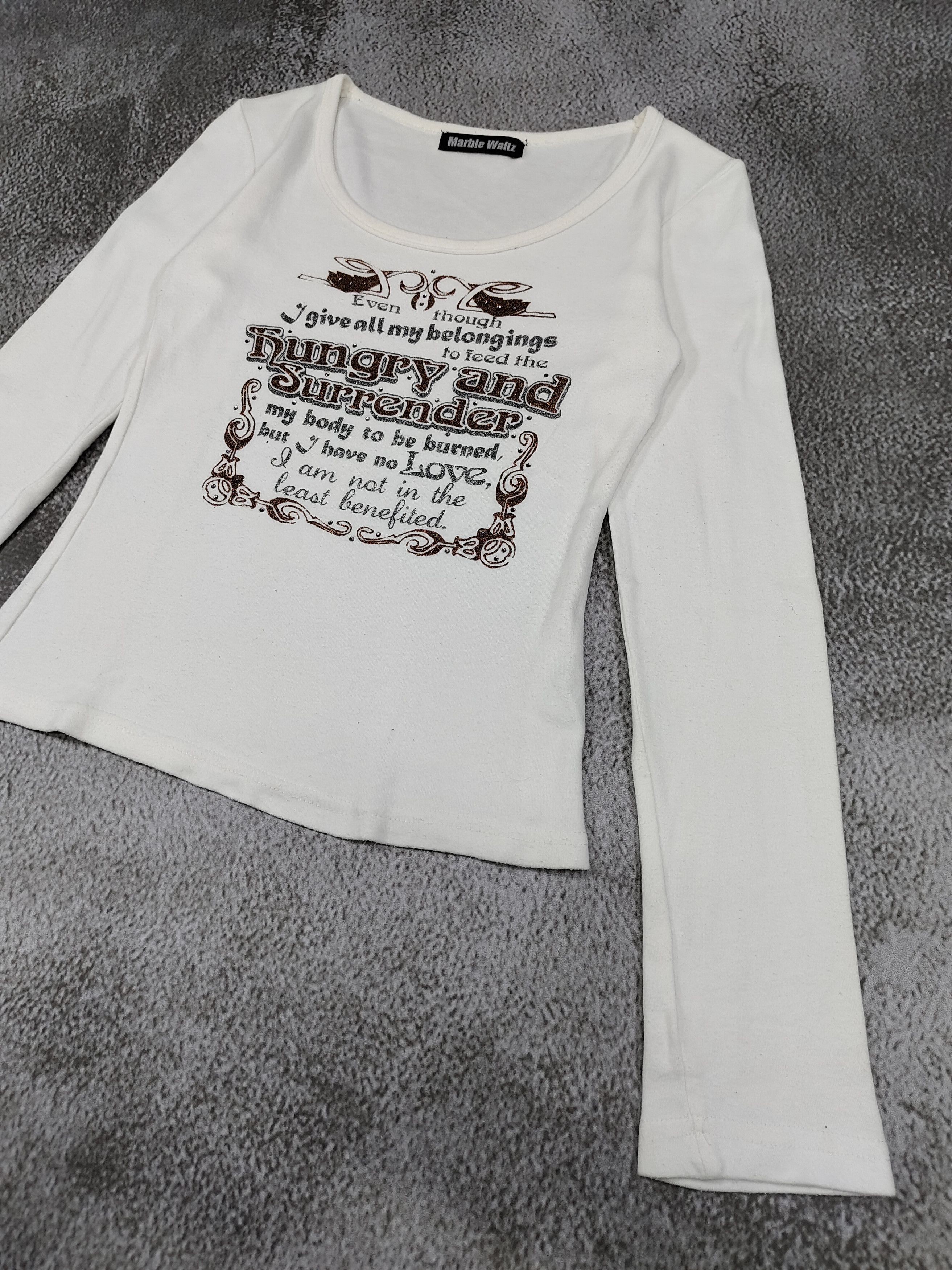 Seditionaries 00s Marble Waltz🇯🇵 Gothic Typography Glitter Rhinestone Size M / US 6-8 / IT 42-44 - 2 Thumbnail