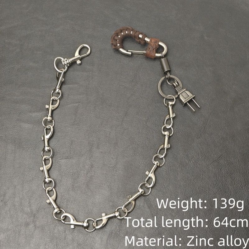 Vintage Silverry Electric Plug Punk Pants Chain Size ONE SIZE - 7 Thumbnail