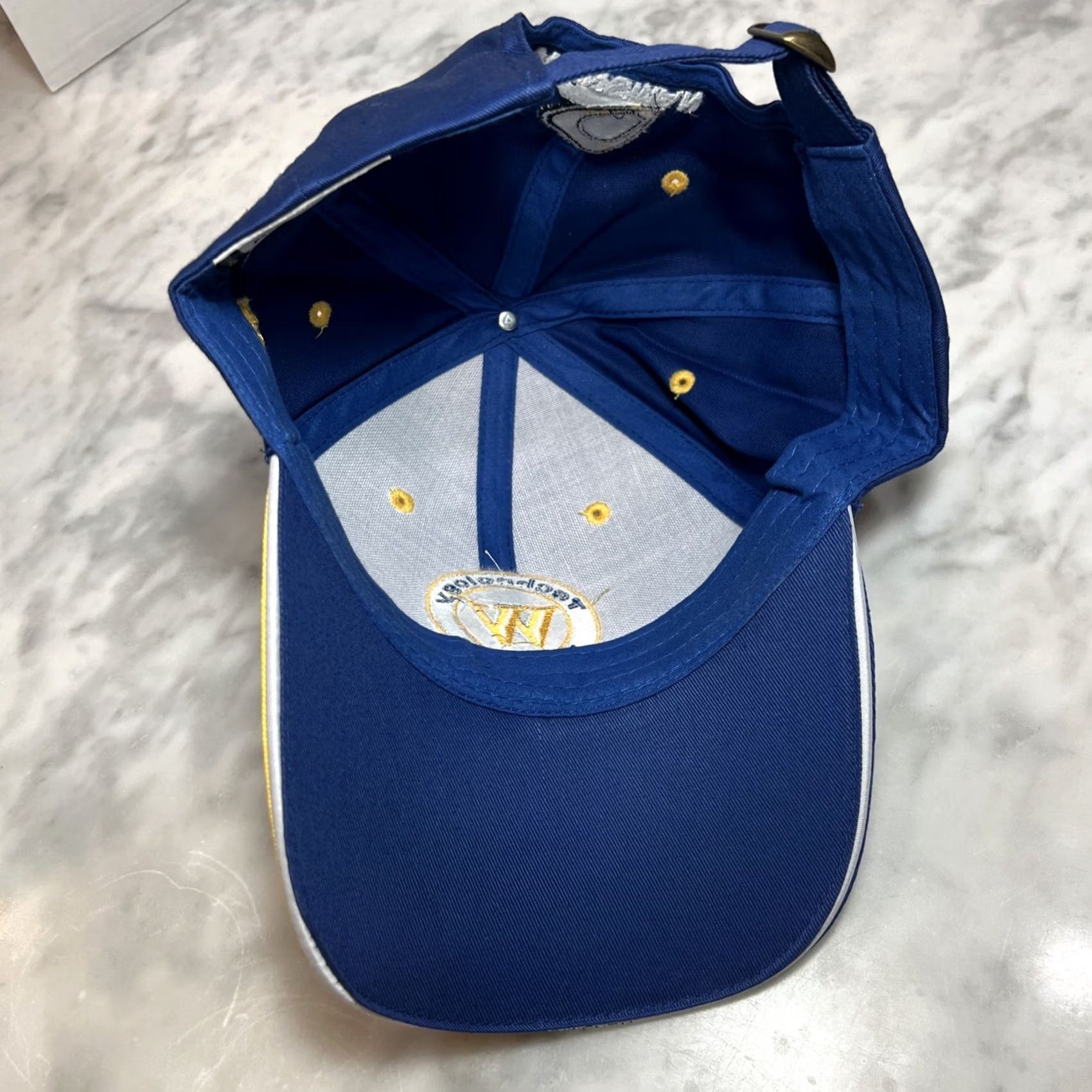 Vintage VINTAGE Wensman Seed Technology Hat Blue Gold Cap Strapback Minnesota Farm Mens One Size Size ONE SIZE - 7 Thumbnail