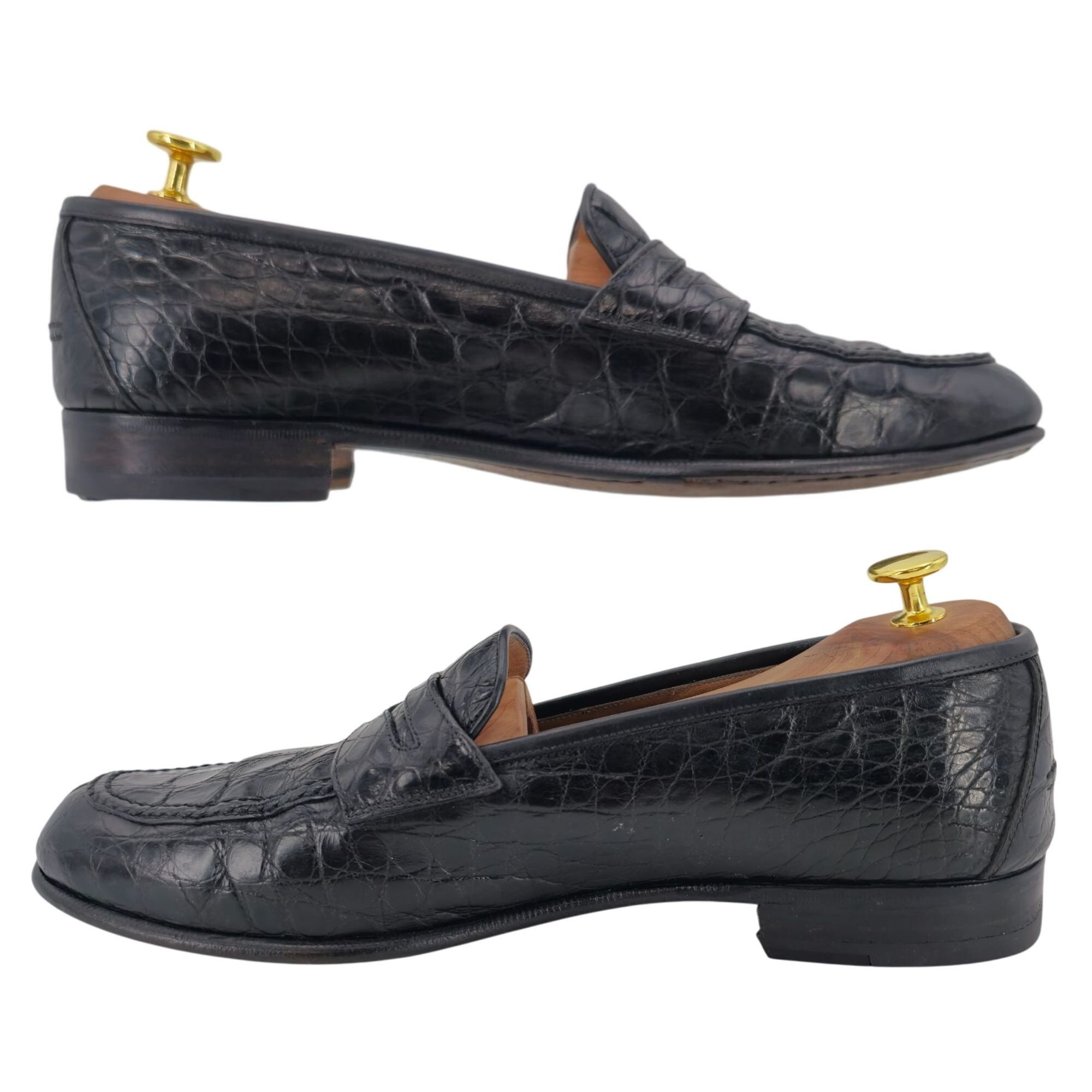 Salvatore Ferragamo Salvatore Ferragamo Exotic Black Crocodile Dress Shoe Men 11 Size US 11 / EU 44 - 4 Thumbnail