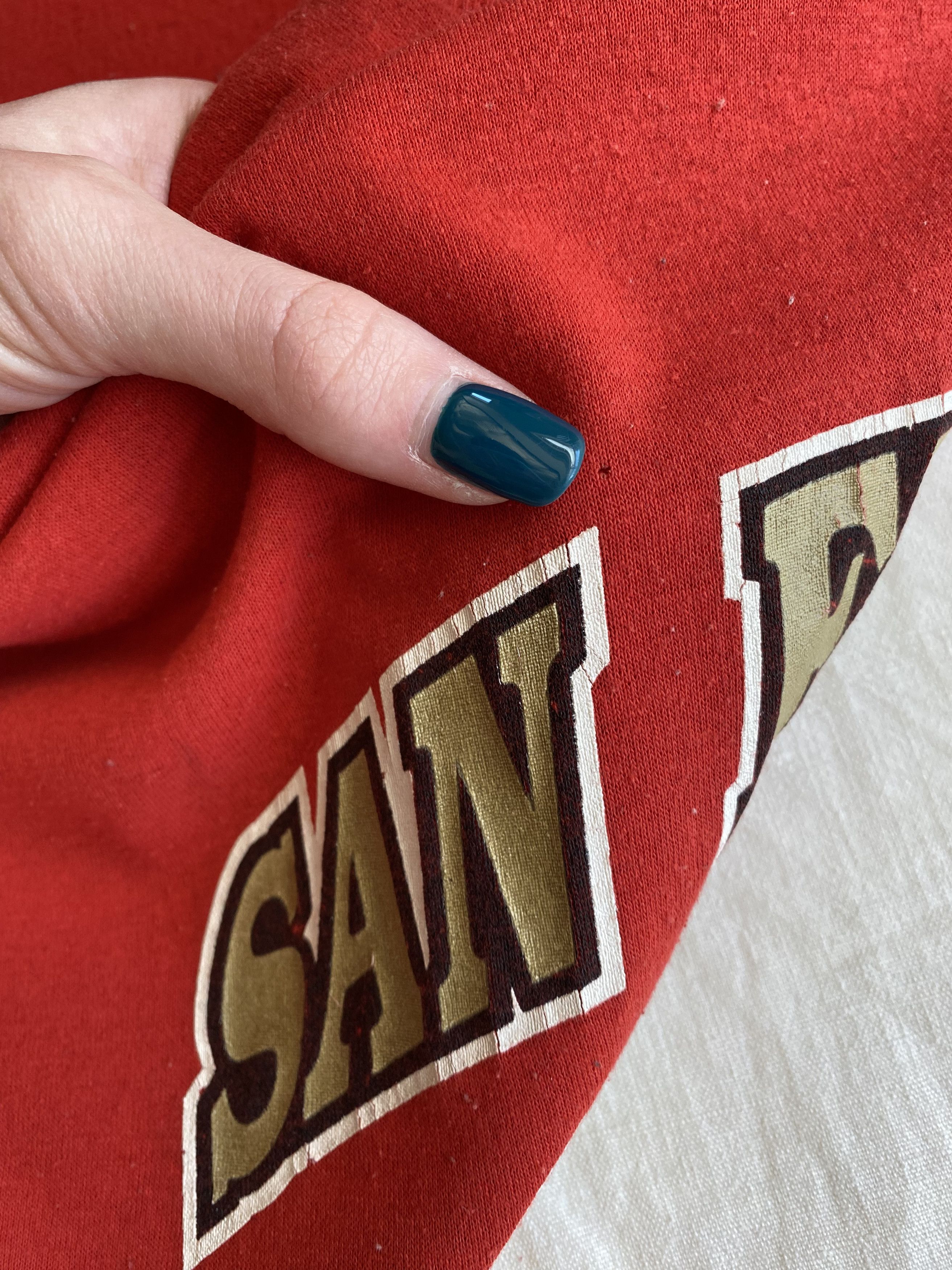NFL × Vintage San Francisco 49ers Vintage 90s NFL Red Tee Size US XXL / EU 58 / 5 - 16 Thumbnail