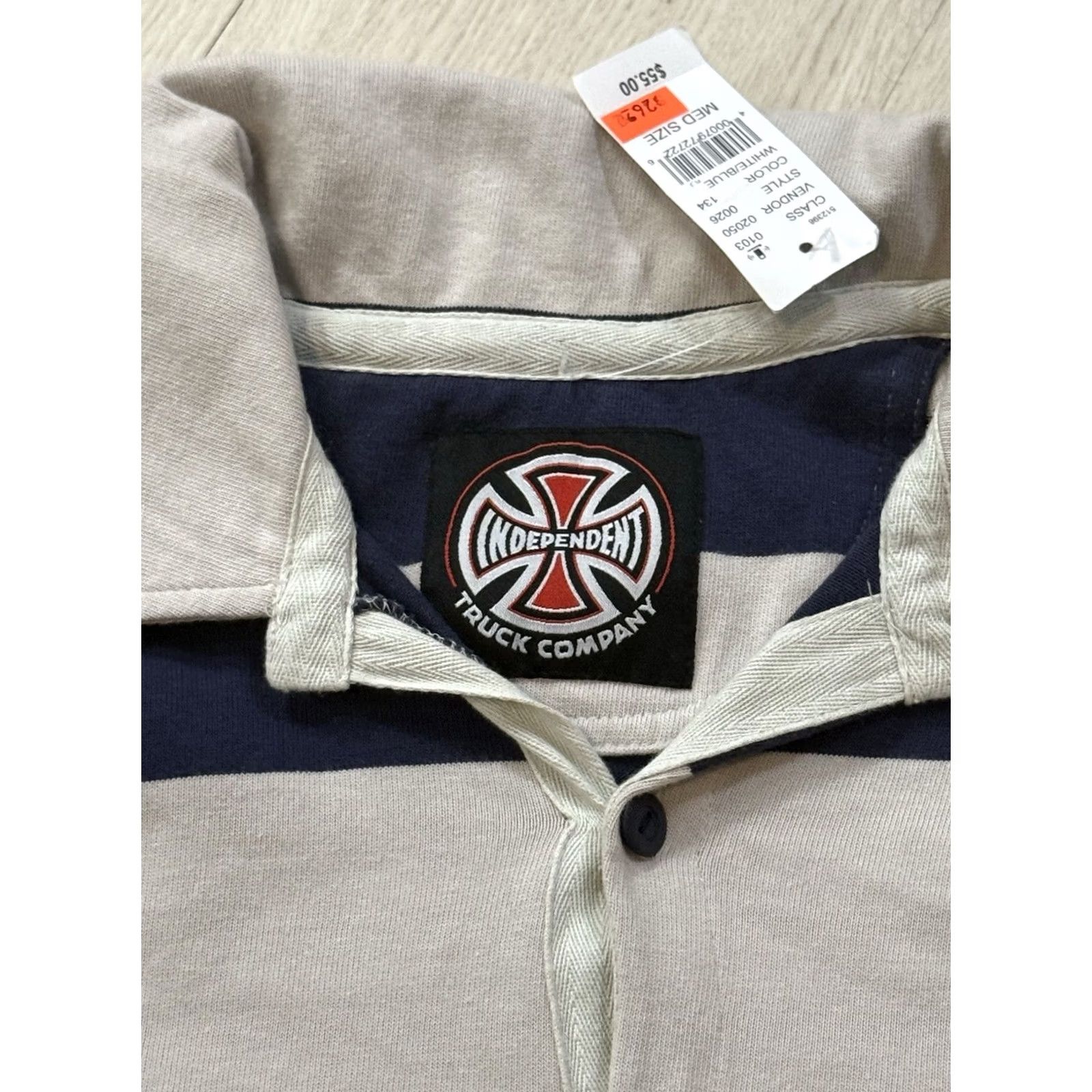 Vintage VINTAGE Independent Polo Shirt Long Sleeve Rugby Gray M World Industries Unisex Adults Medium Shirt Mens Girls Size US M / EU 48-50 / 2 - 5 Thumbnail