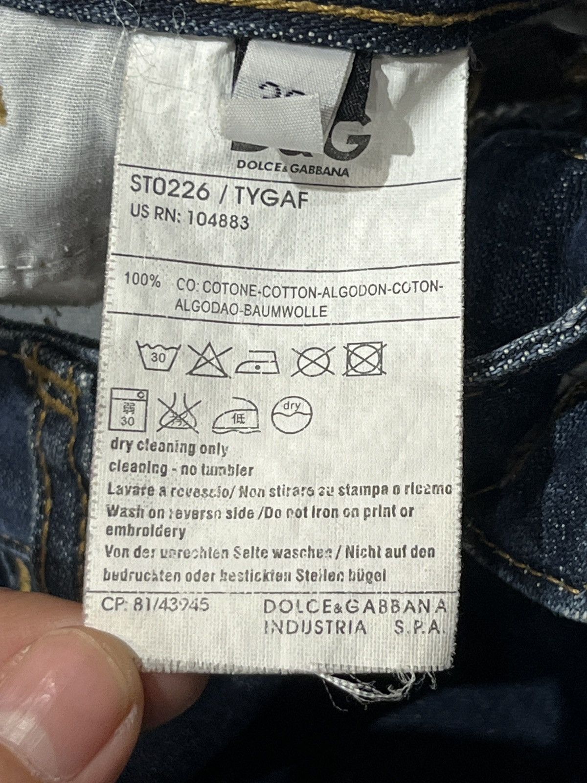 Dolce & Gabbana DOLCE & GABBANA DENIM JEAN Size US 32 / EU 48 - 6 Thumbnail