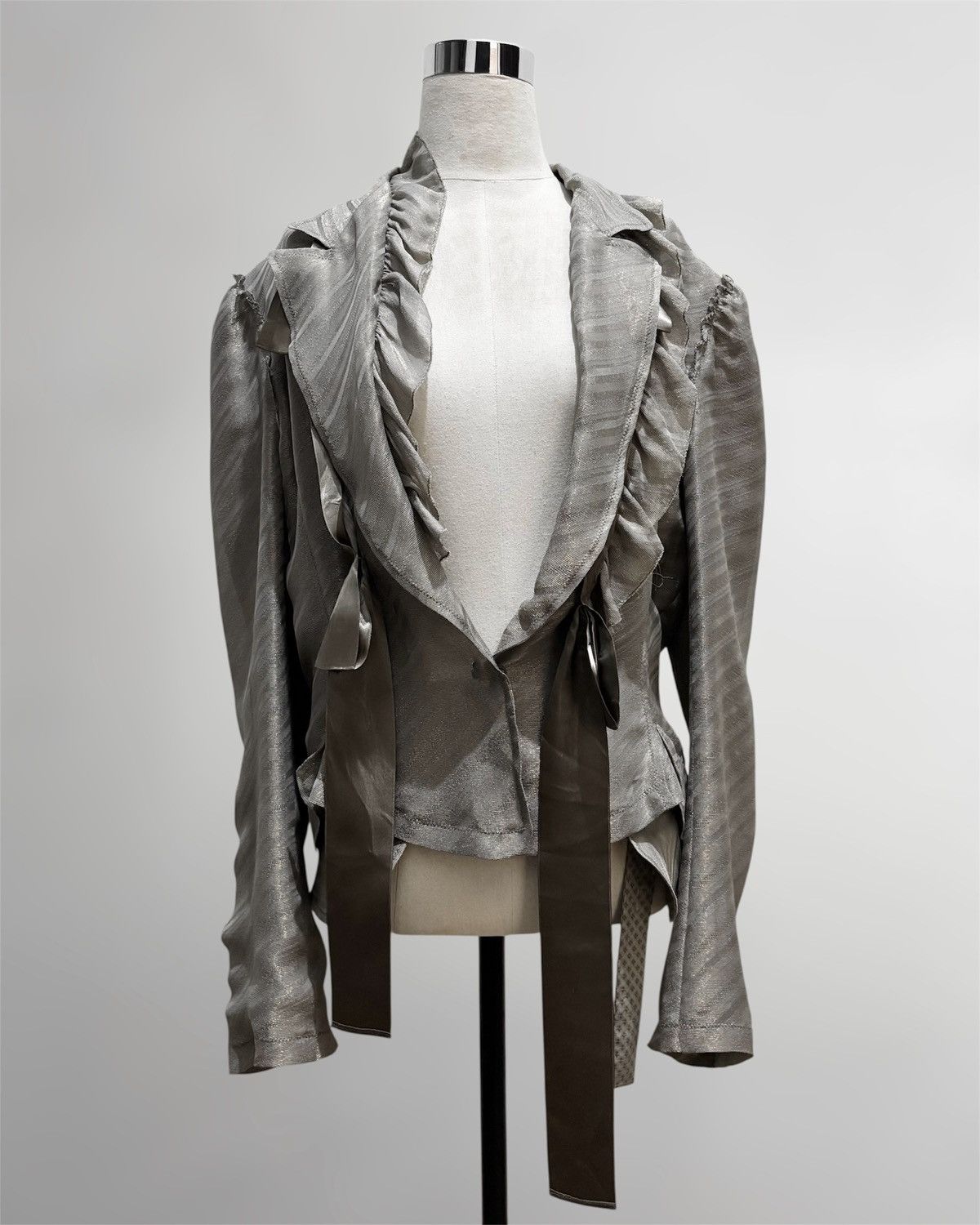 Comme des Garcons Y&Kei Aw2004 Metallic Silk Blazer Size M / US 6-8 / IT 42-44 - 1 Thumbnail
