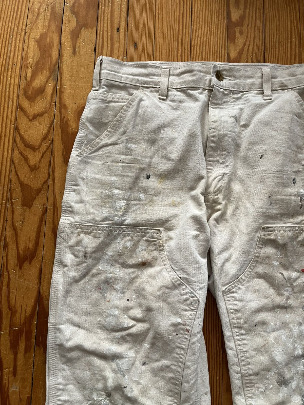 Carhartt Thrashed Vintage Carhartt Double Knee Painter Pants White Size US 32 / EU 48 - 5 Thumbnail