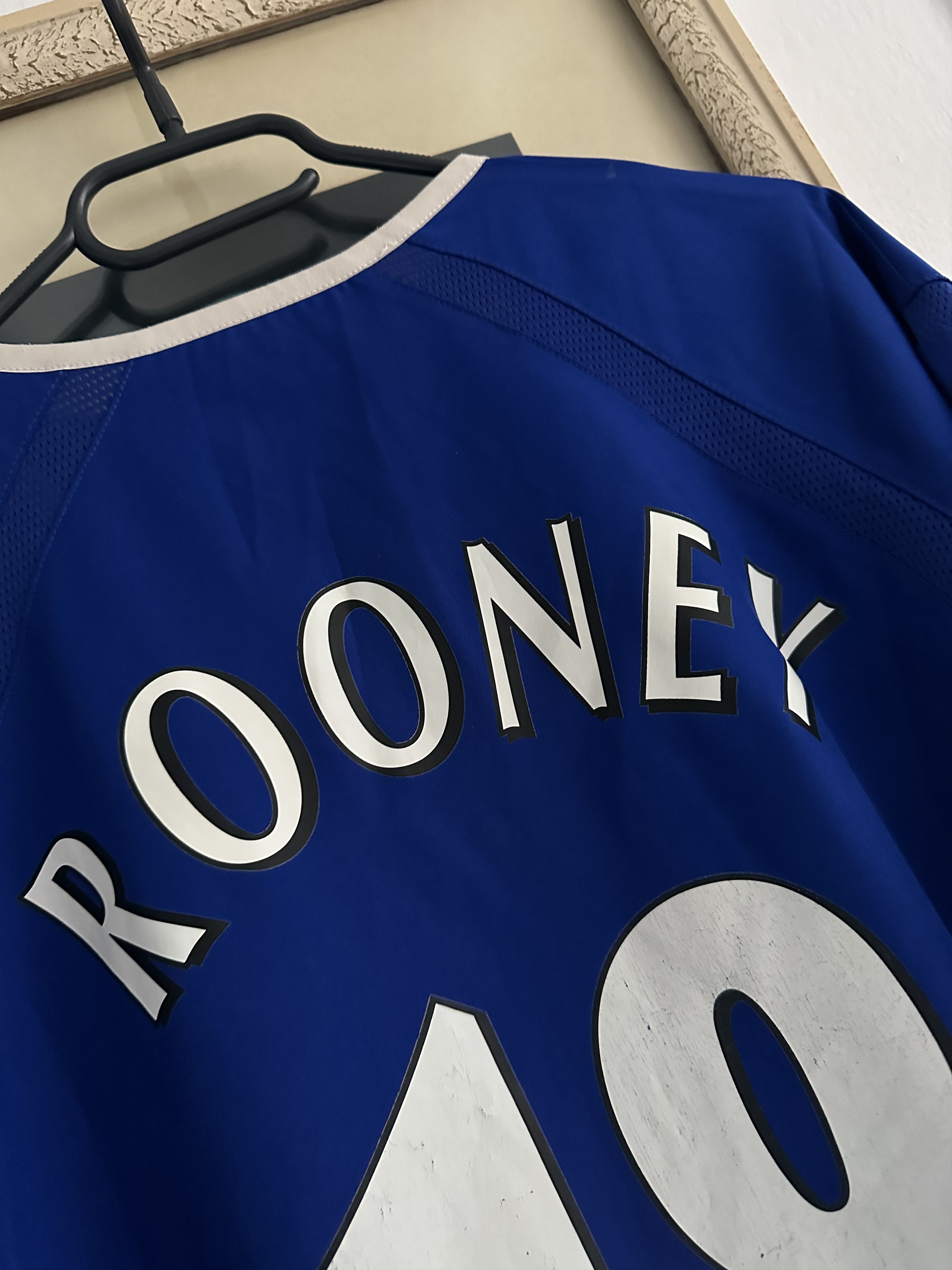 Vintage Everton football shirt 2003 Soccer #18 Rooney Jersey Rare Size US XL / EU 56 / 4 - 11 Thumbnail