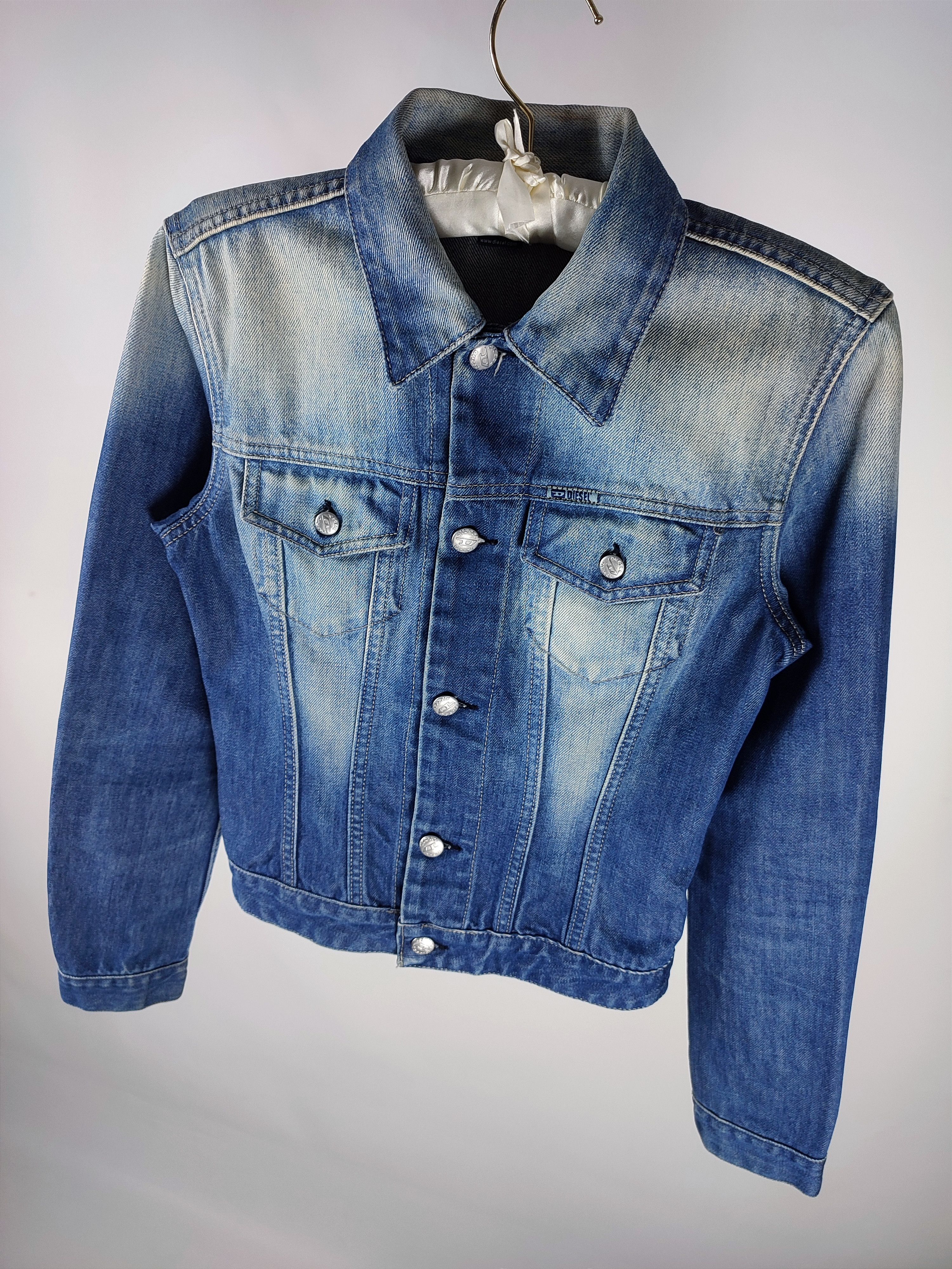 Diesel Diesel Kimti Long Y2K Washed Denim Jacket Size S / US 4 / IT 40 - 1 Thumbnail