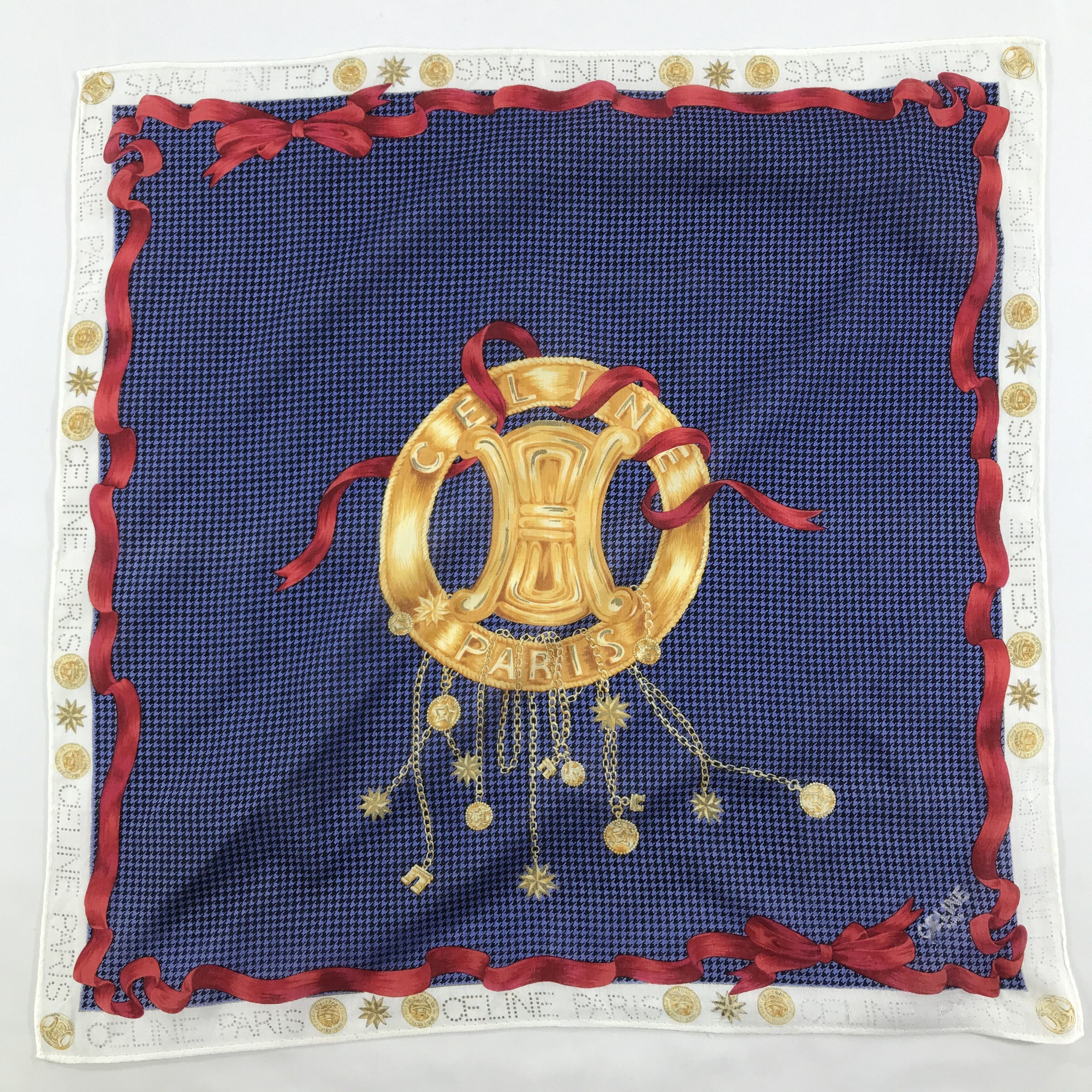 Celine × Vintage Celine Bandana / Handkerchief / Neckerchief - S1290 Size ONE SIZE - 1 Thumbnail