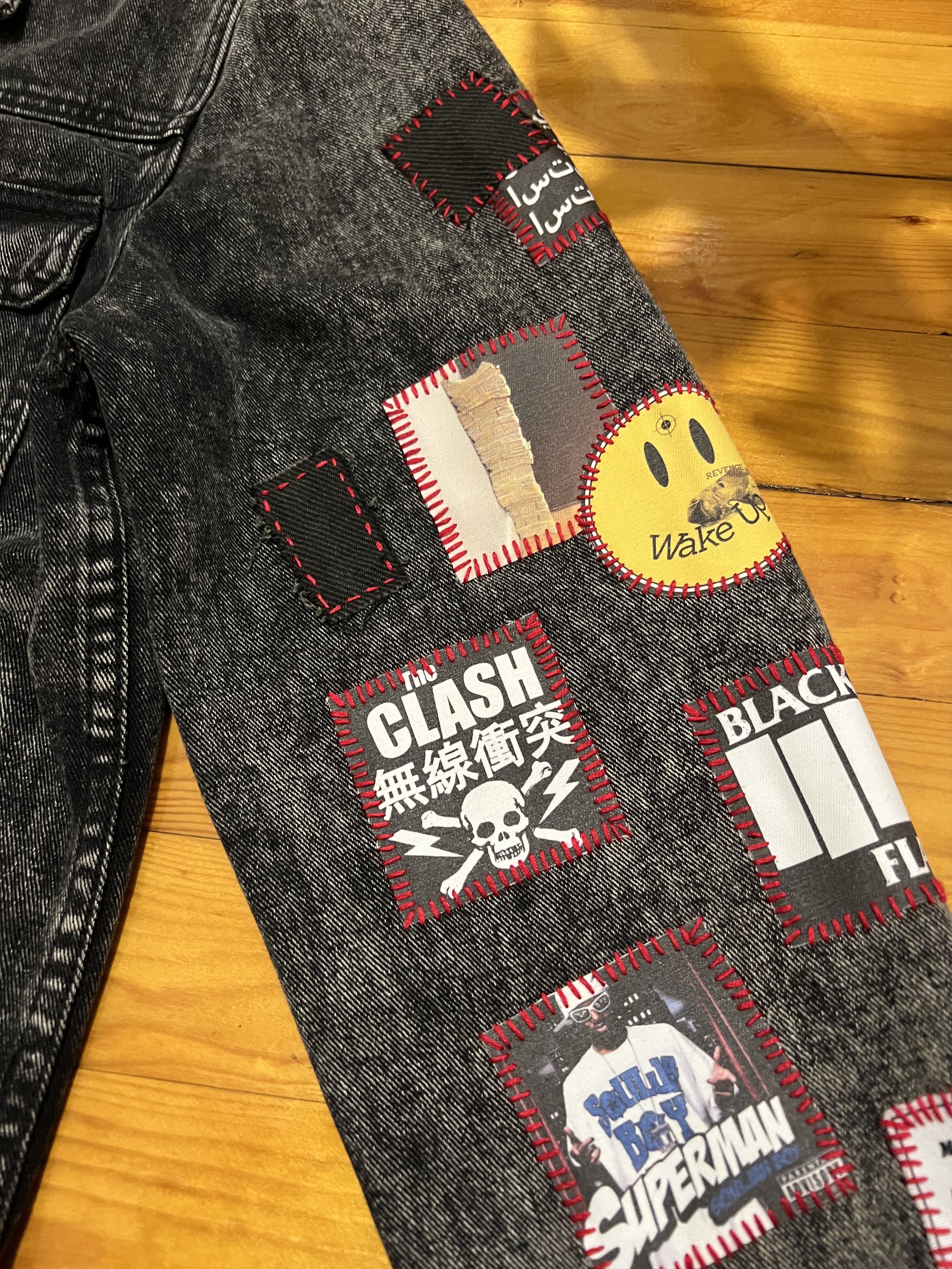 Japanese Brand 1OF1 gray Grail Ifsixwasnine mst-alike punk patched jacket Size US M / EU 48-50 / 2 - 13 Thumbnail