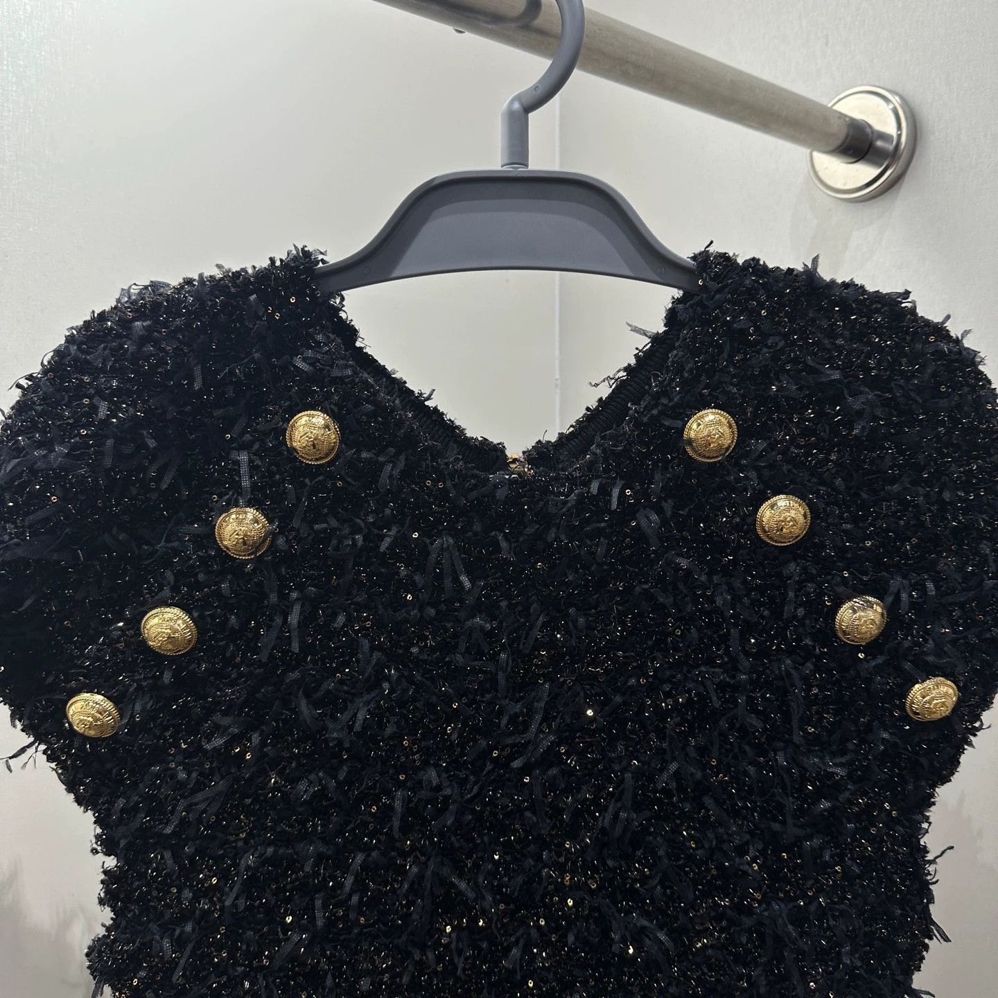 Balmain Balmain apr132 Gold Button Fitted Dress 38 Size XS / US 0-2 / IT 36-38 - 6 Thumbnail