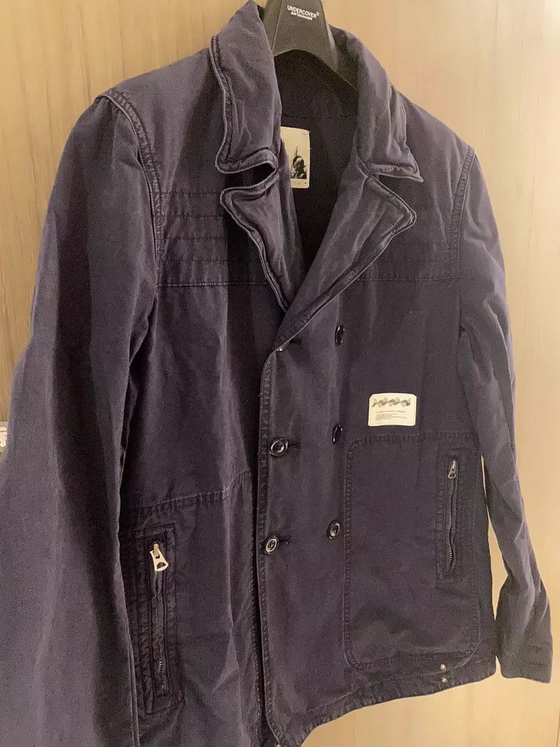 Undercover Undercover 011 Underman Double Breasted Washed Jacket Size US XL / EU 56 / 4 - 1 Thumbnail