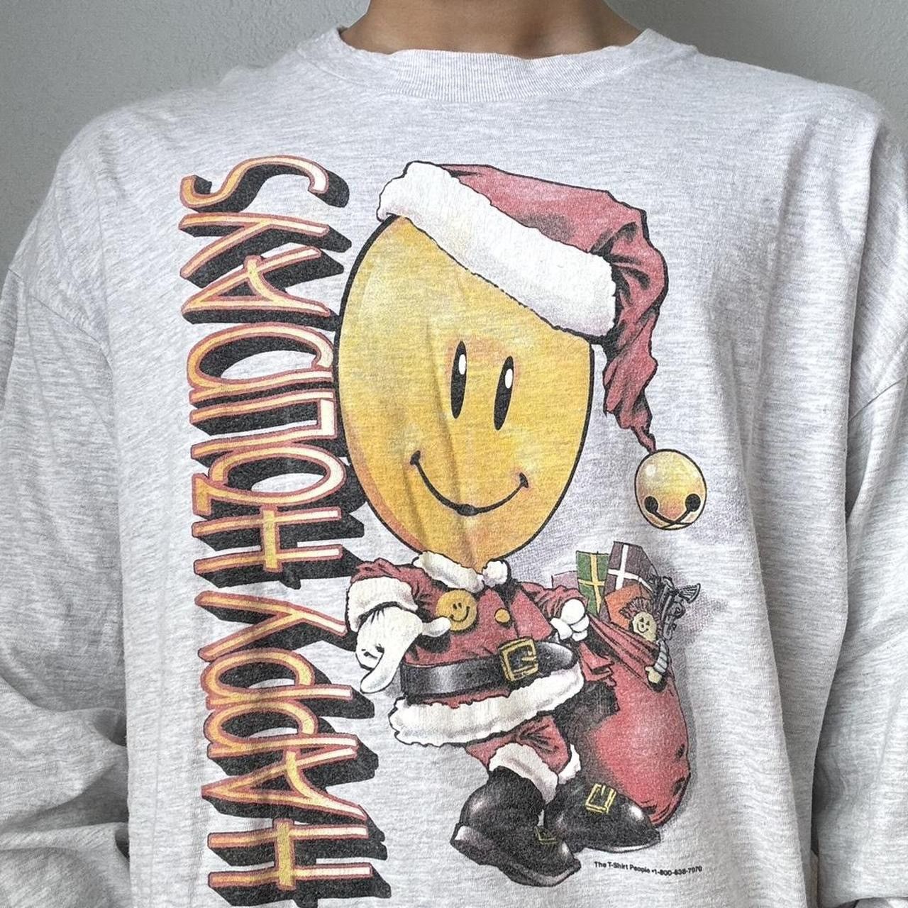 Vintage Vintage Happy Holiday 2000s Graphics Grey Long Sleeve Size US XXL / EU 58 / 5 - 6 Thumbnail