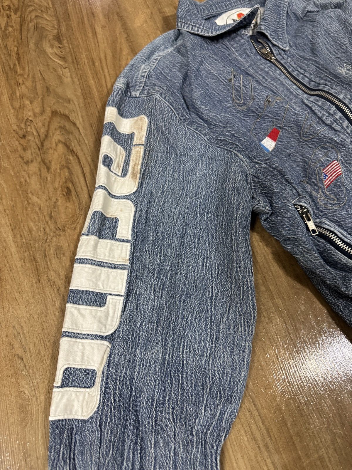 Formula 1 Vintage alpha cubic racing team denim jacket Size US L / EU 52-54 / 3 - 4 Thumbnail