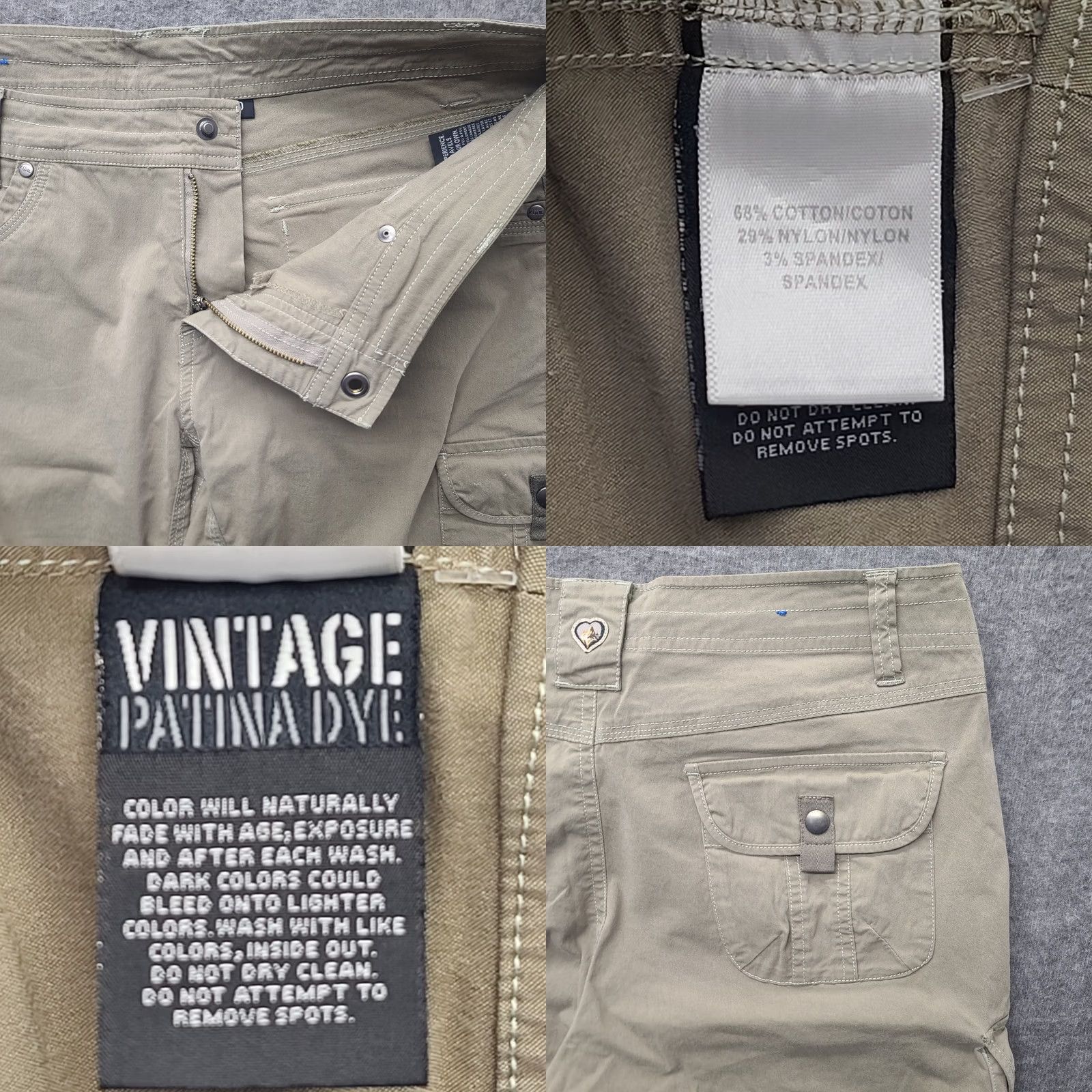 Vintage Kuhl Shorts Womens 10 Renegade Cargo Relaxed Fit Utility Outdoors Hiking Beige Cotton Nylon Spandex Blended Fabric Pockets Quick Dry Size 32" / US 10 / IT 46 - 8 Thumbnail