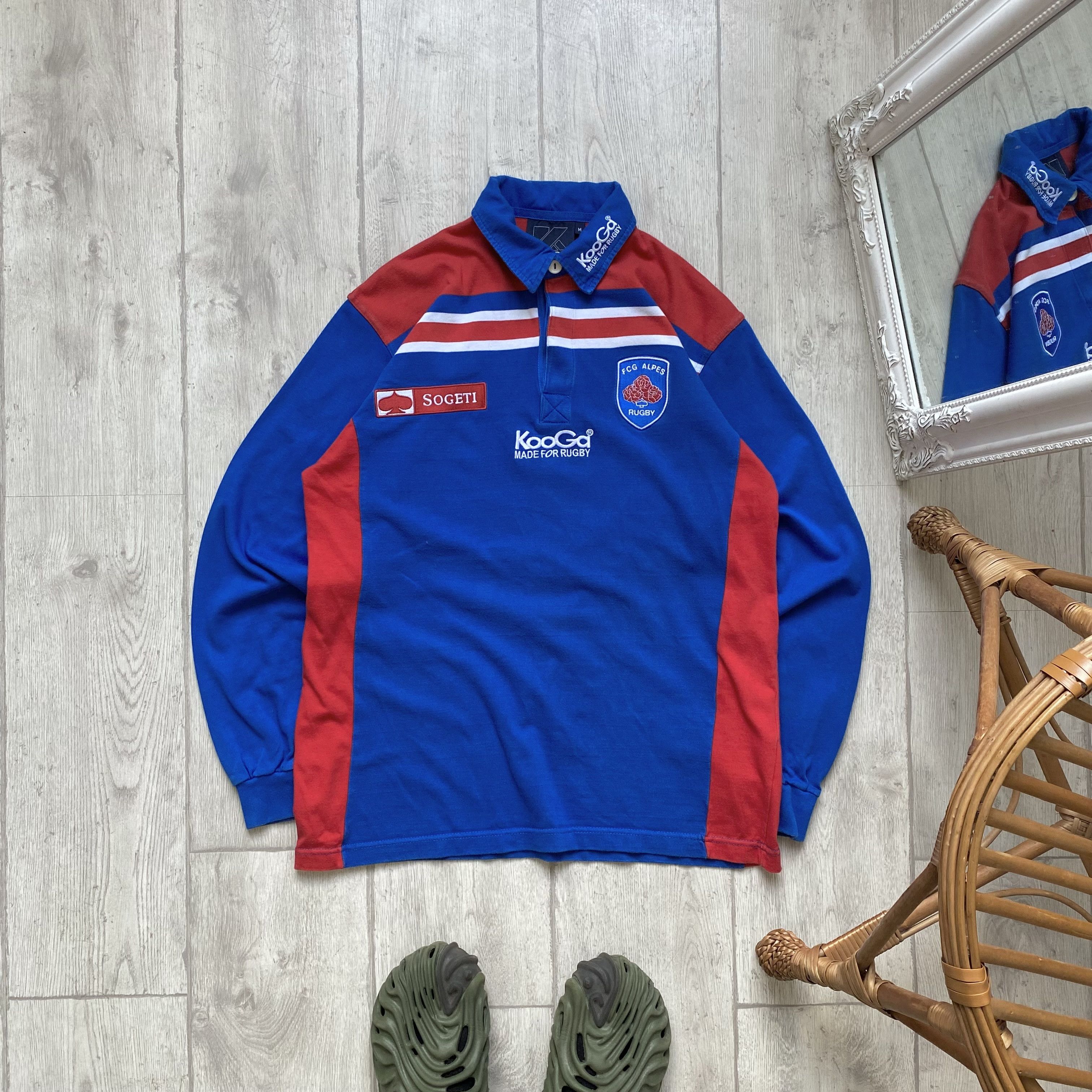 Nike 🏈 Vintage 90s France Rugby FCG Alpes jersey shirt Kooga Size US M / EU 48-50 / 2 - 1 Thumbnail