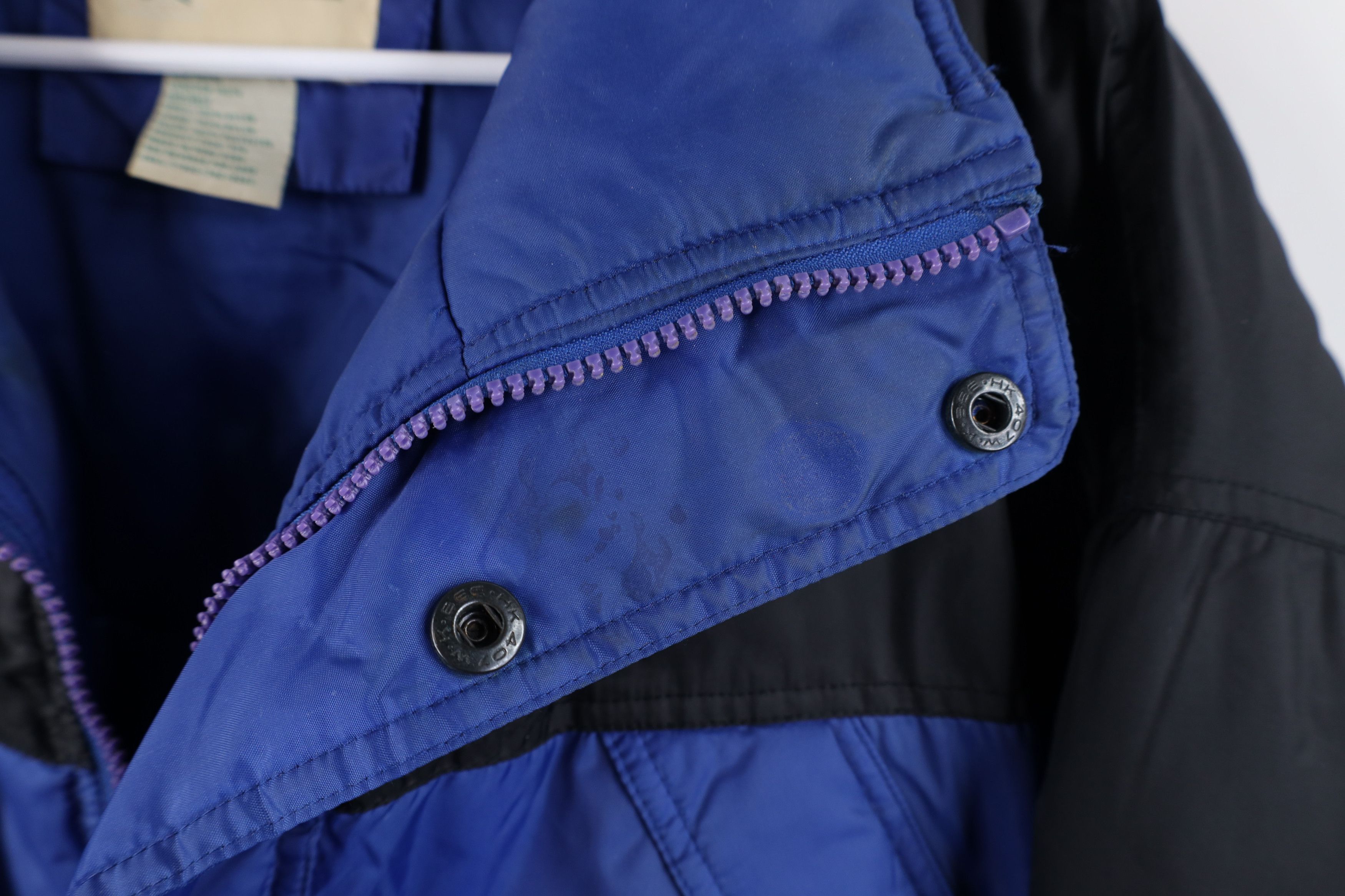 Vintage Vintage 90s Streetwear Block Full Zip Puffer Jacket Blue Size US XXL / EU 58 / 5 - 9 Thumbnail