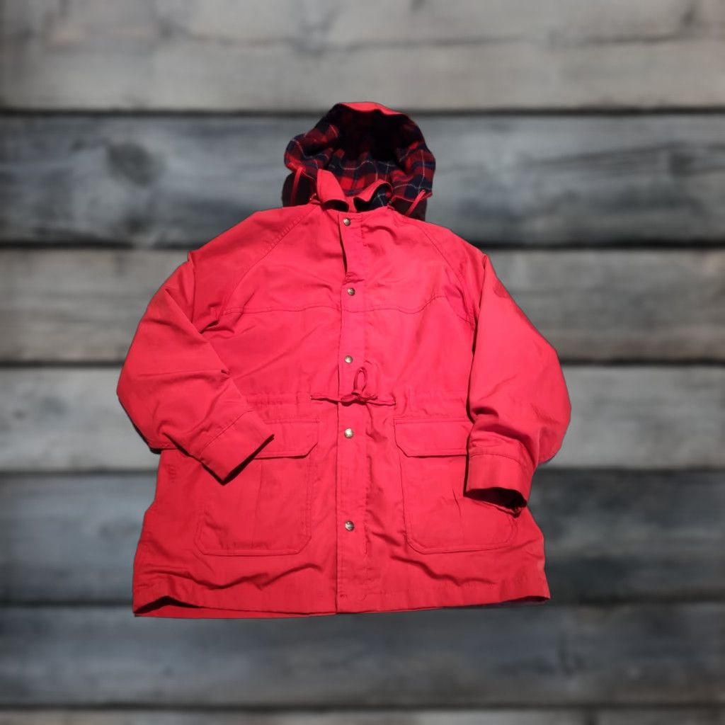 Vintage VINTAGE Woolrich Women's Jacket Large Red Wool Blend Lined Parka USA Fall Winter Size L / US 10 / IT 46 - 1 Thumbnail