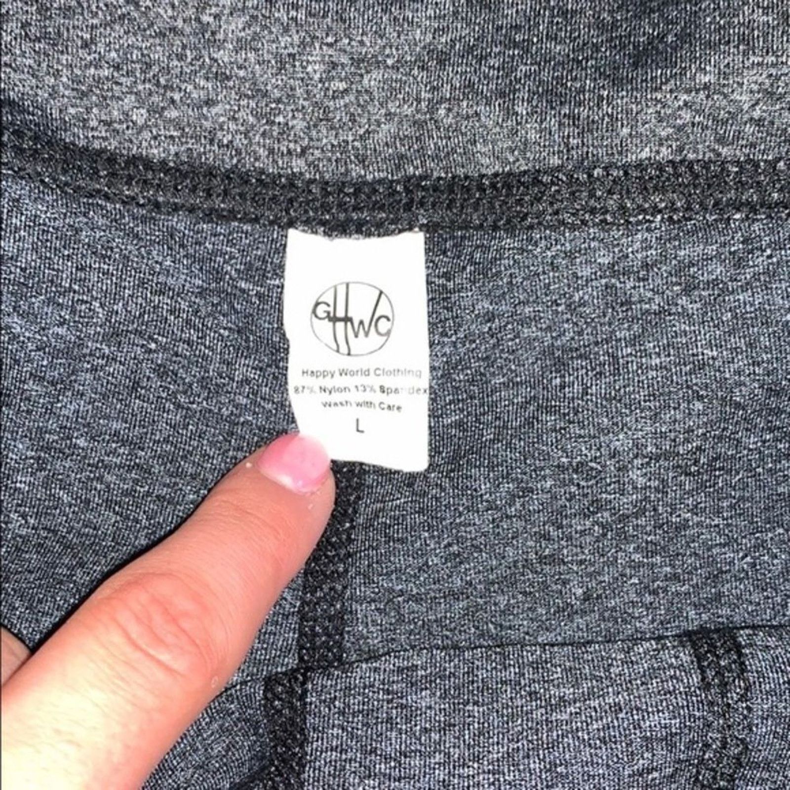 Other GWC Gray and Black Full-Length Leggings | Sz L Size 34" / US 12 / IT 48 - 4 Thumbnail