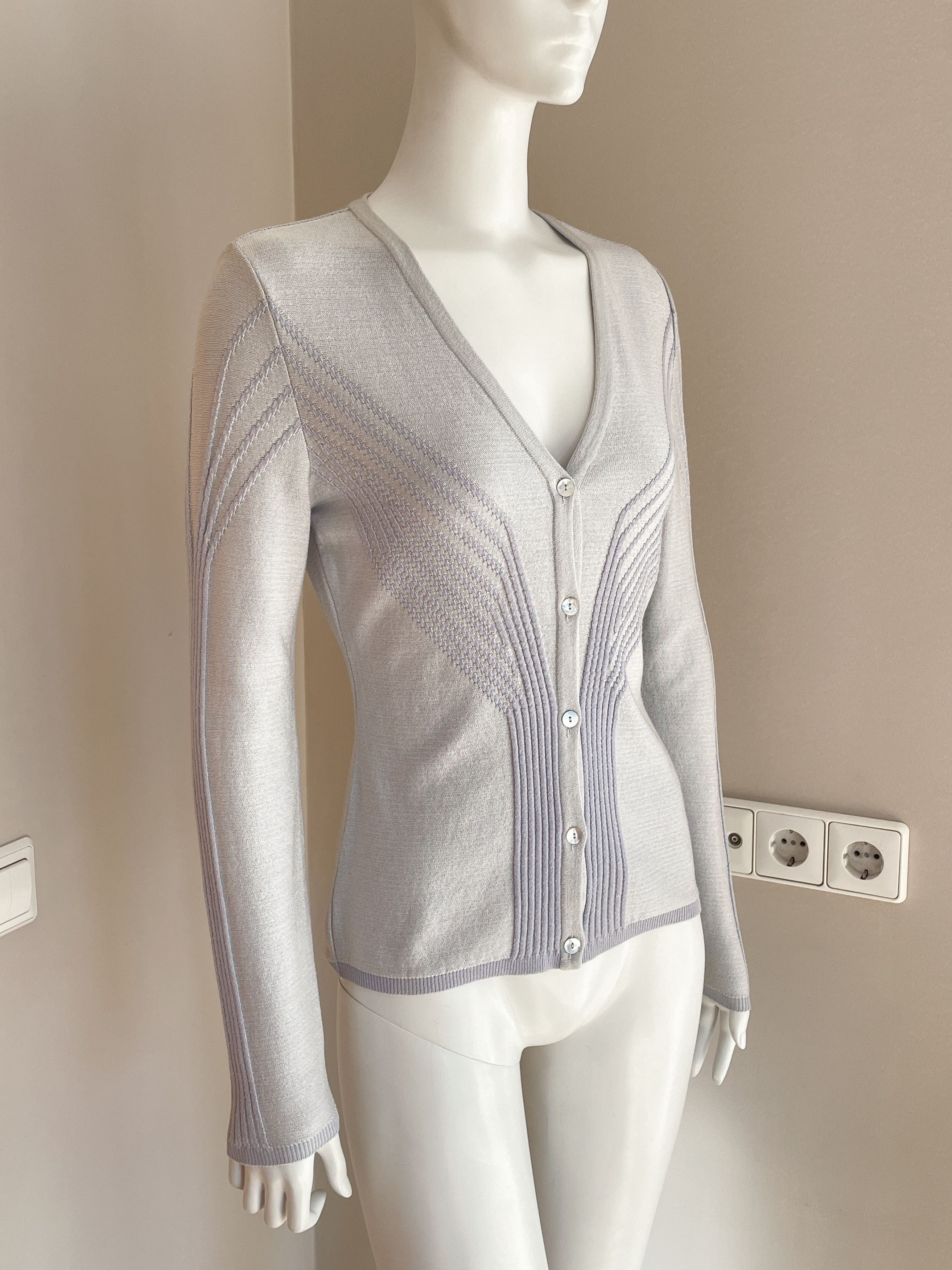 Mugler pastel blue cardigan Size M / US 6-8 / IT 42-44 - 4 Thumbnail