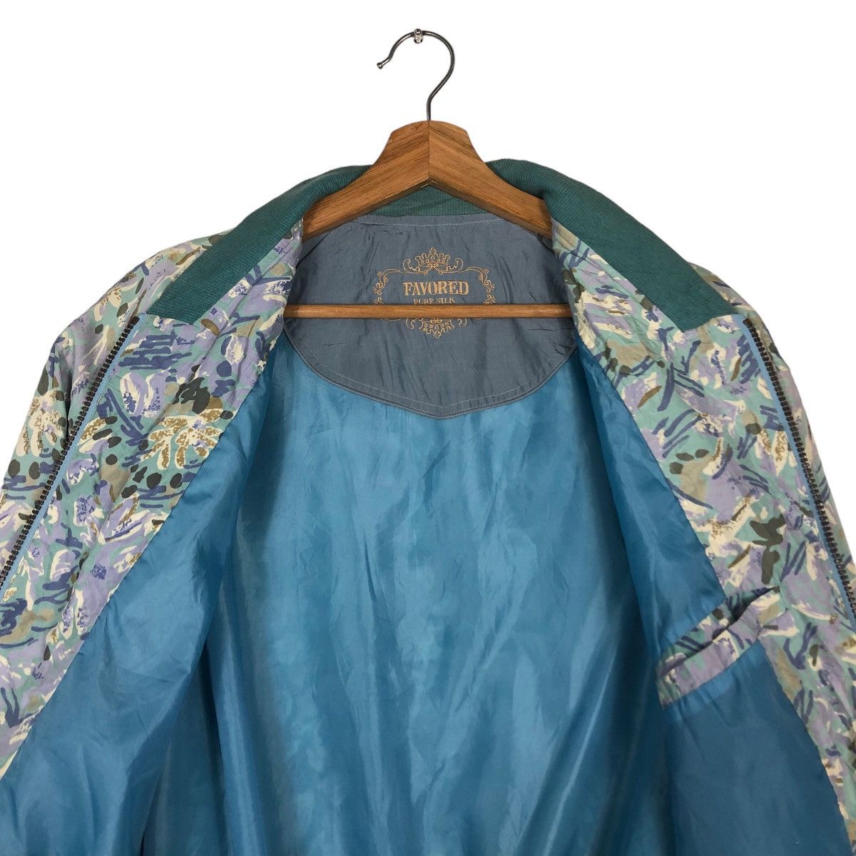 Japanese Brand 🔥Vintage Bomber Jacket Favored Pure Silk Over Print Flower Size US M / EU 48-50 / 2 - 14 Thumbnail