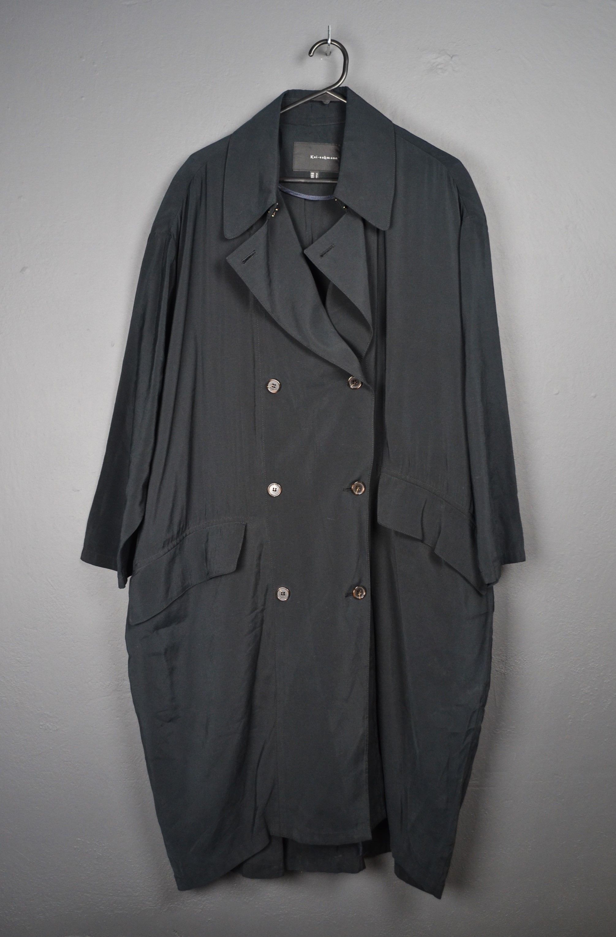 Kai Aakmann Kai Aakmann Korean Designer S size Black Trenchcoat Size S / US 4 / IT 40 - 1 Thumbnail