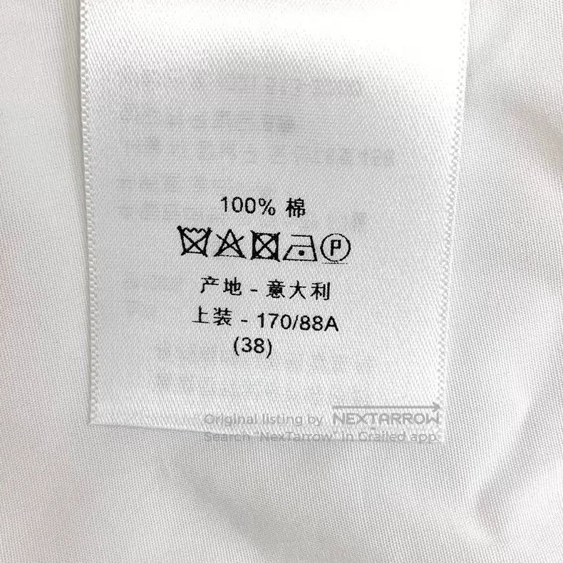 Dior Dior White bee embroidery cotton lapel short-sleeved shirt Size XS / US 0-2 / IT 36-38 - 8 Thumbnail