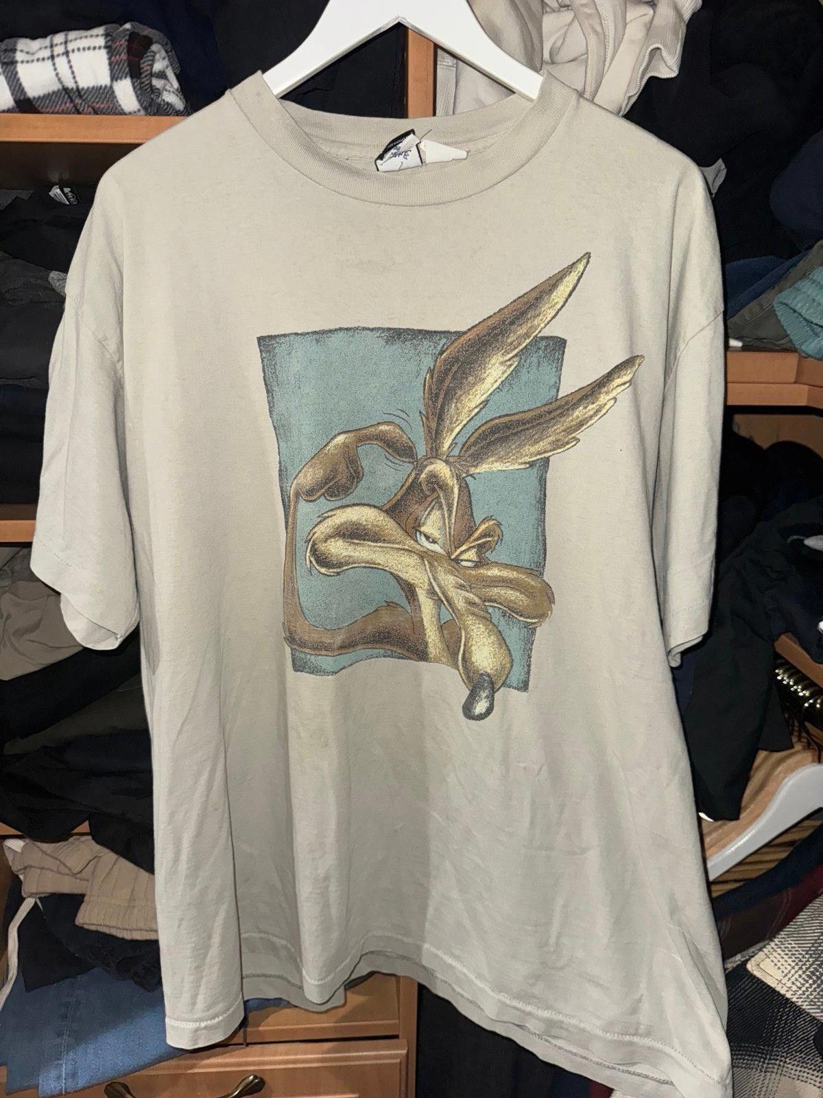 Warner Bros Looney Tunes 1995 Vintage Wile E. Warner Bros. T-Shirt 2XL Size US XXL / EU 58 / 5 - 2 Thumbnail