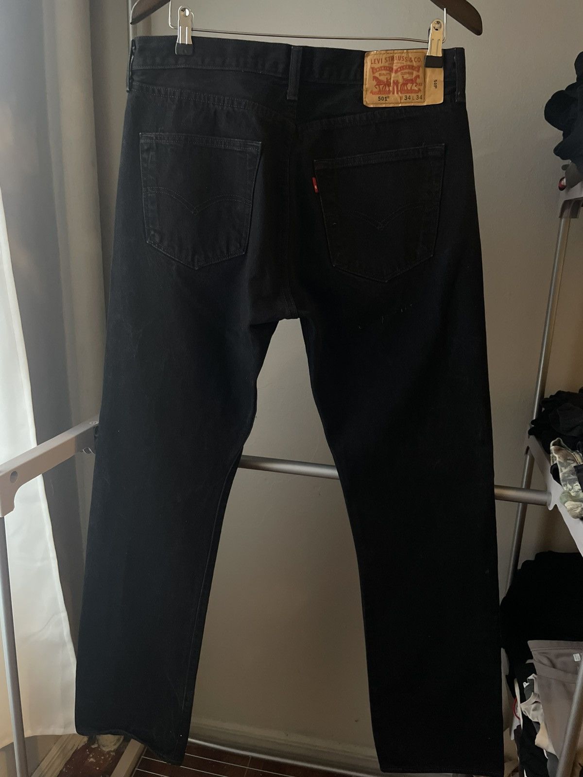 Levi's Black Washed Levis Denim Pants Size US 34 / EU 50 - 2 Thumbnail