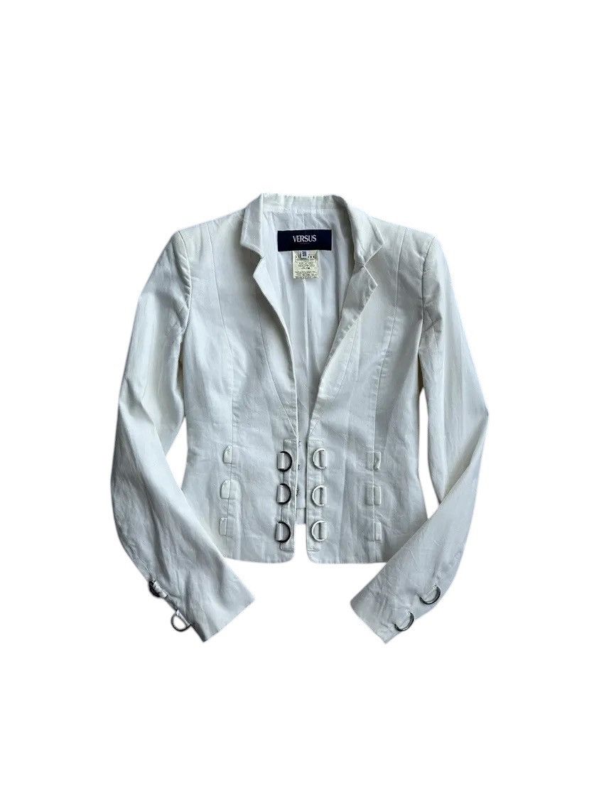 Versus Versace × Vintage Vintage Versus Versace Woman White Blazer Jacket Size S / US 4 / IT 40 - 1 Thumbnail