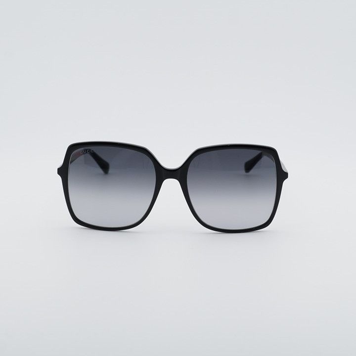 Gucci Gucci GG0544S 007 Sunglasses Shiny Black Square Frame, Grey Size ONE SIZE - 2 Thumbnail