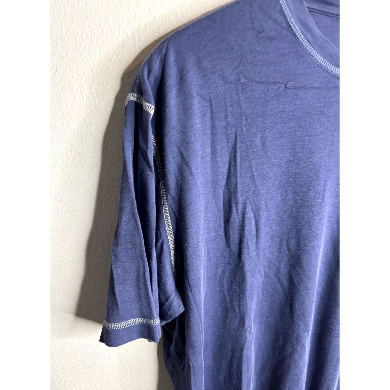 Vintage VINTAGE ZegnaSport Shirt Mens M Blue Contrast Stitch Crewneck Casual Tee T-Shirt Size US M / EU 48-50 / 2 - 2 Thumbnail