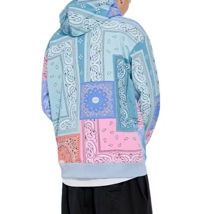 Japanese Brand Bandana Patchwork Blue Hoodie Size US L / EU 52-54 / 3 - 3 Thumbnail