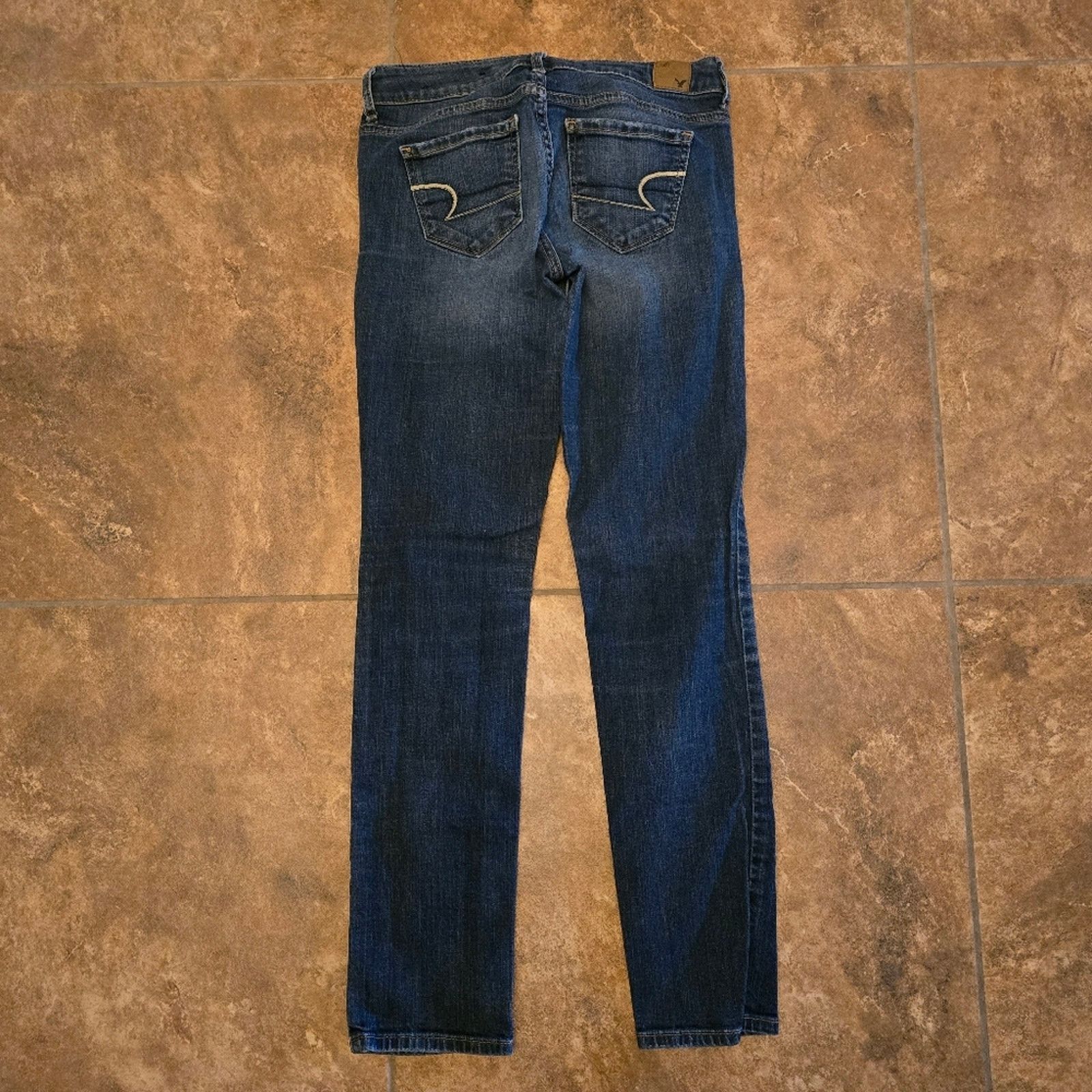 American Eagle Outfitters Dark Denim | AEO | Short Skinny Jean Size 27" / US 4 / IT 40 - 2 Thumbnail