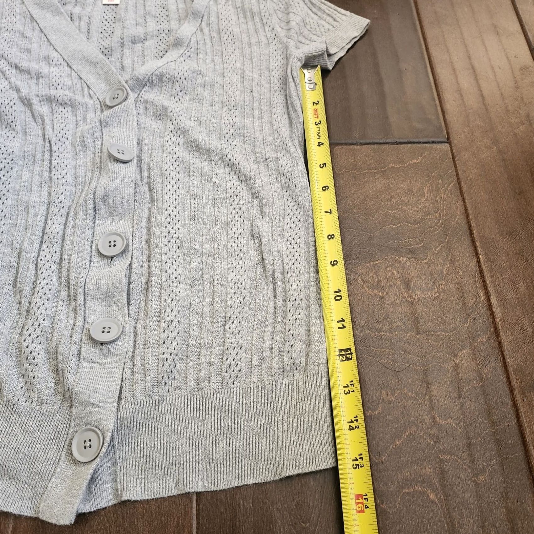 Mossimo Mossimo Supply Cardigan Women's Gray Button Up Pocket Knit Sweater - Size S Size S / US 4 / IT 40 - 7 Thumbnail