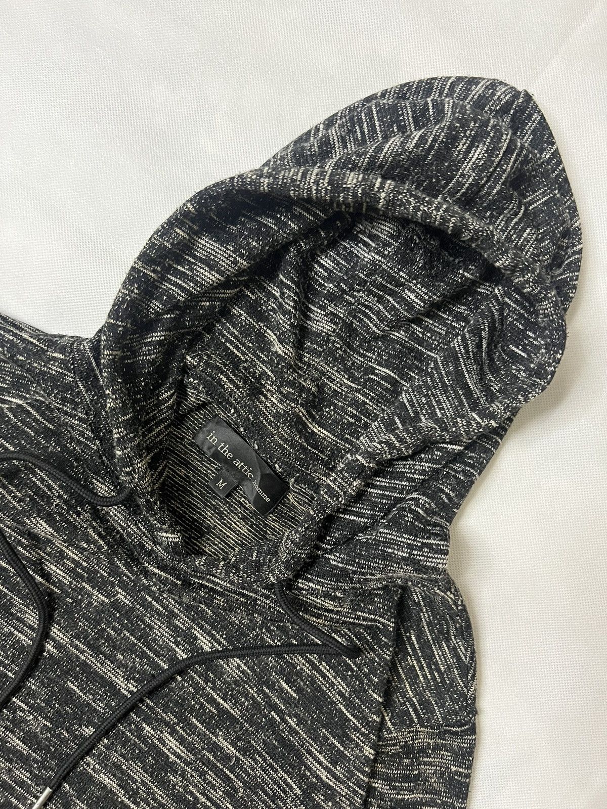In The Attic In The Attic Heather Grey Rayon Hooded Pullover Size M / US 6-8 / IT 42-44 - 3 Thumbnail