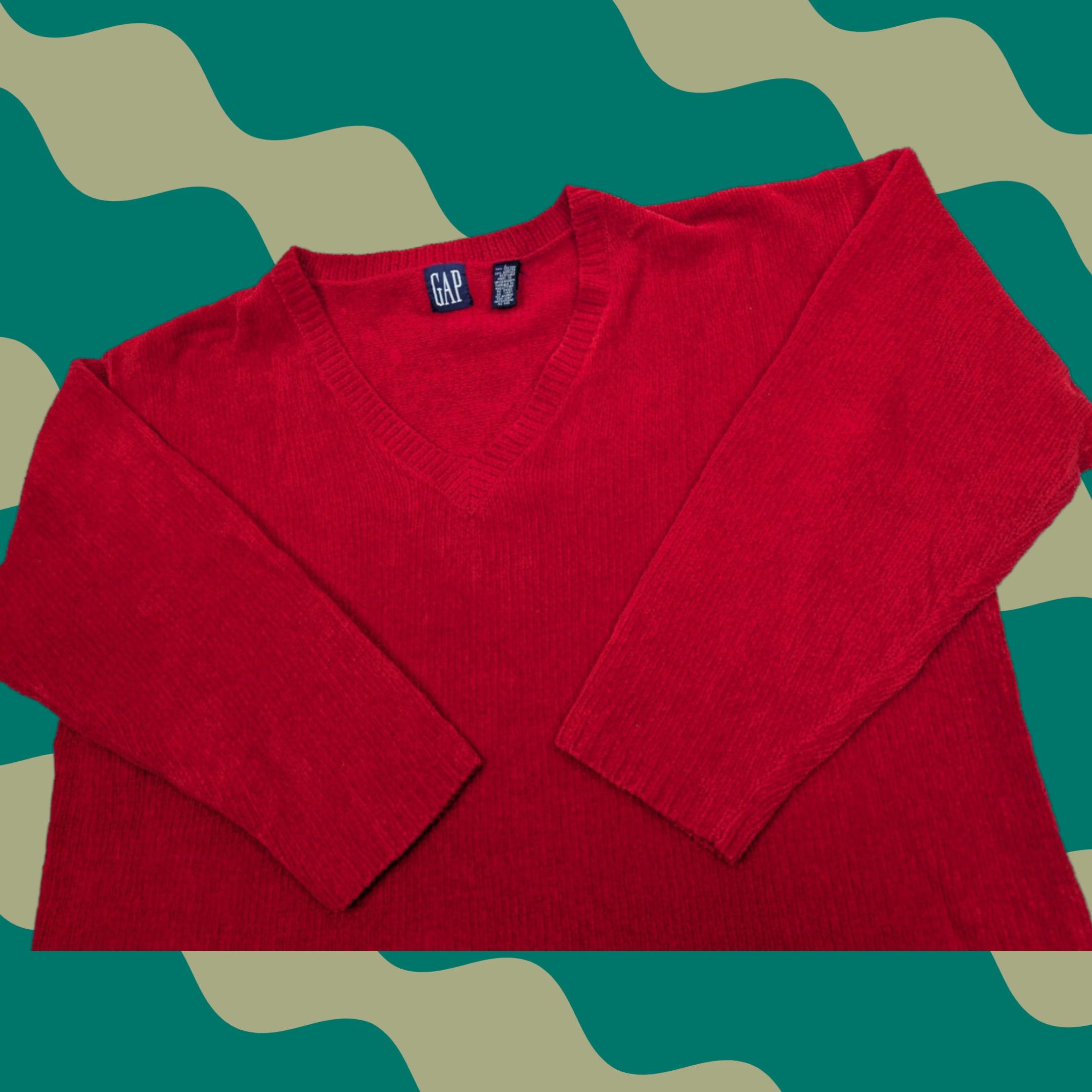 Gap VINTAGE Gap V-Neck Sweater Mens Large Red Heavy Long Sleeve United Kingdom Men's Pullover Knitted Knit Classic Outdoor Capable? Size US L / EU 52-54 / 3 - 1 Thumbnail