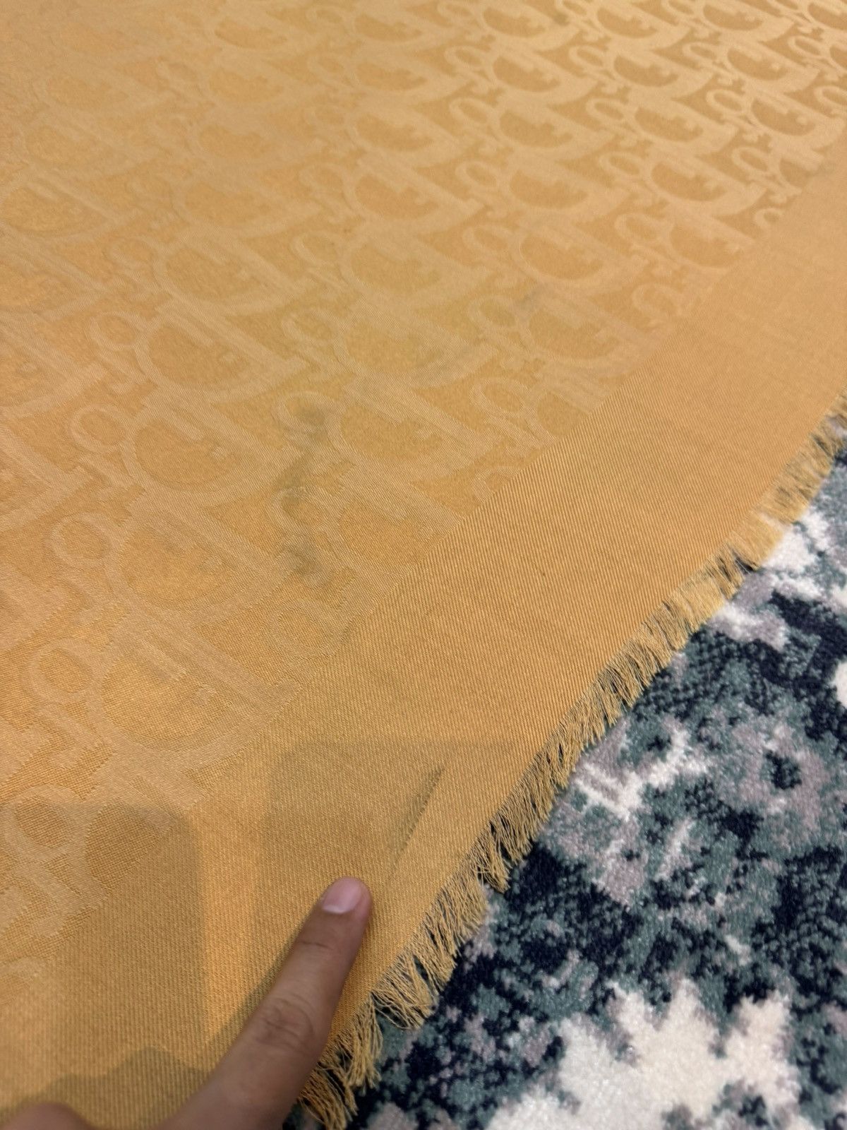 Dior VINTAGE DIOR FULL MONOGRAM OBLIQUE STOLE SCARF 54" x 54.5" Size ONE SIZE - 10 Thumbnail