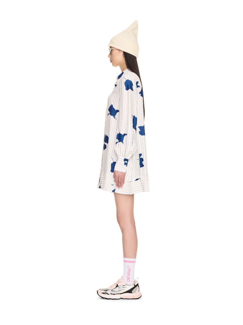 Off-White o1y1225 Mini Dress in White/Blue Size XS / US 0-2 / IT 36-38 - 3 Thumbnail