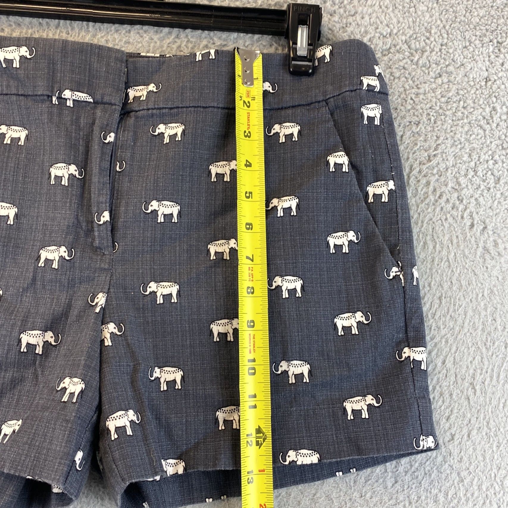 Loft LOFT ANN TAYLOR WOMEN'S SHORTS SIZE 8 BLUE FLAT FRONT CHINO SHORTS / 84-57 Size 34" / US 12 / IT 48 - 7 Thumbnail
