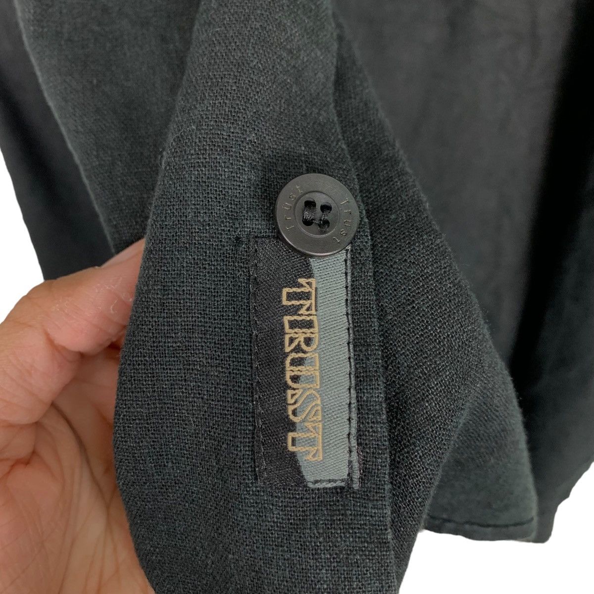 Vintage TRUST Linen Rayon Short Sleeve Button Shirt #0508-C23 Size US S / EU 44-46 / 1 - 13 Thumbnail