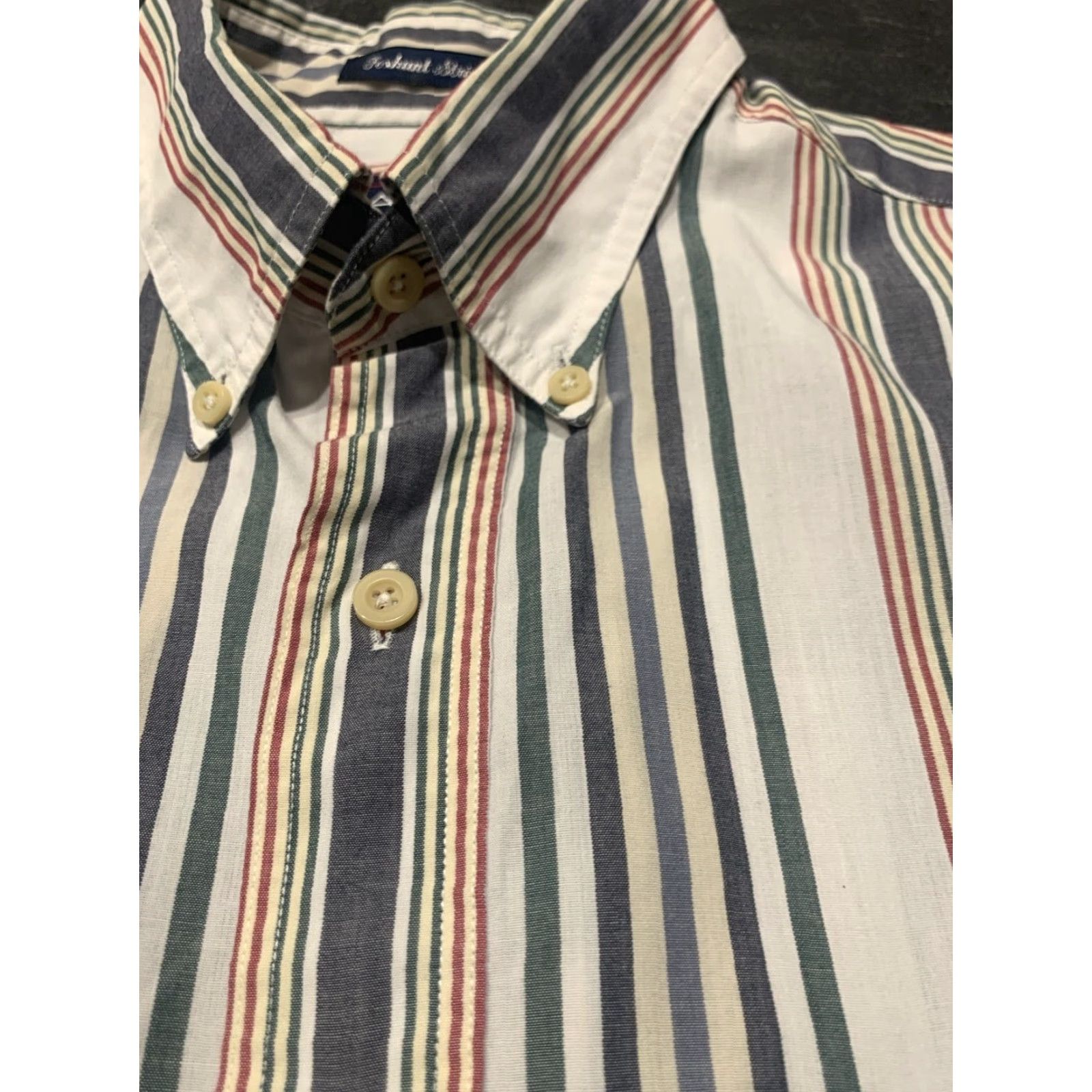 Gant Gant Men’s Large Tall LT Foxhunt Striped Button Down S/S Shirt Multicolored Size US L / EU 52-54 / 3 - 5 Thumbnail