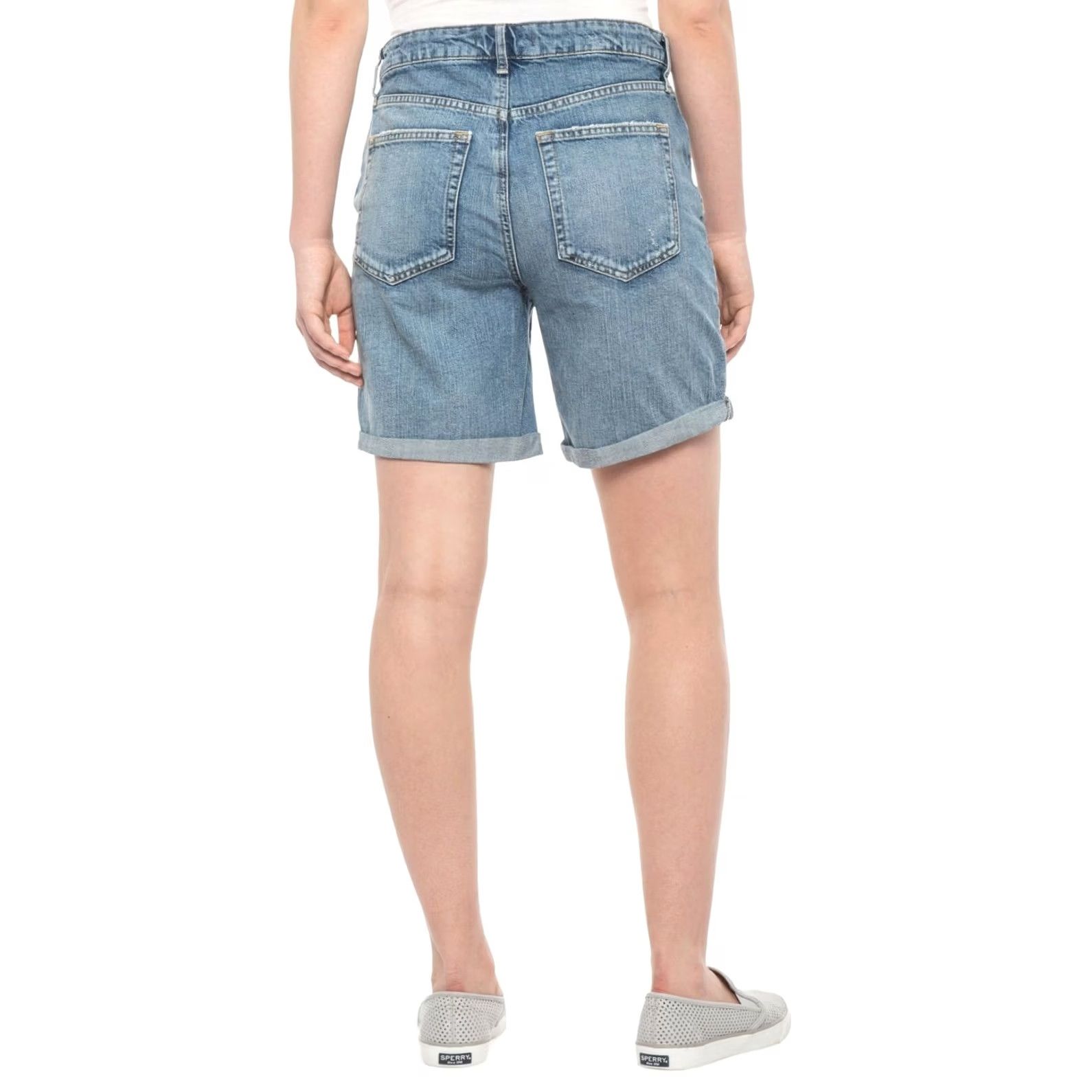 Free People Free People Ivy Long Shorts Denim Size 24 Indigo Blue Womens Size 42" / US 20 - 3 Thumbnail