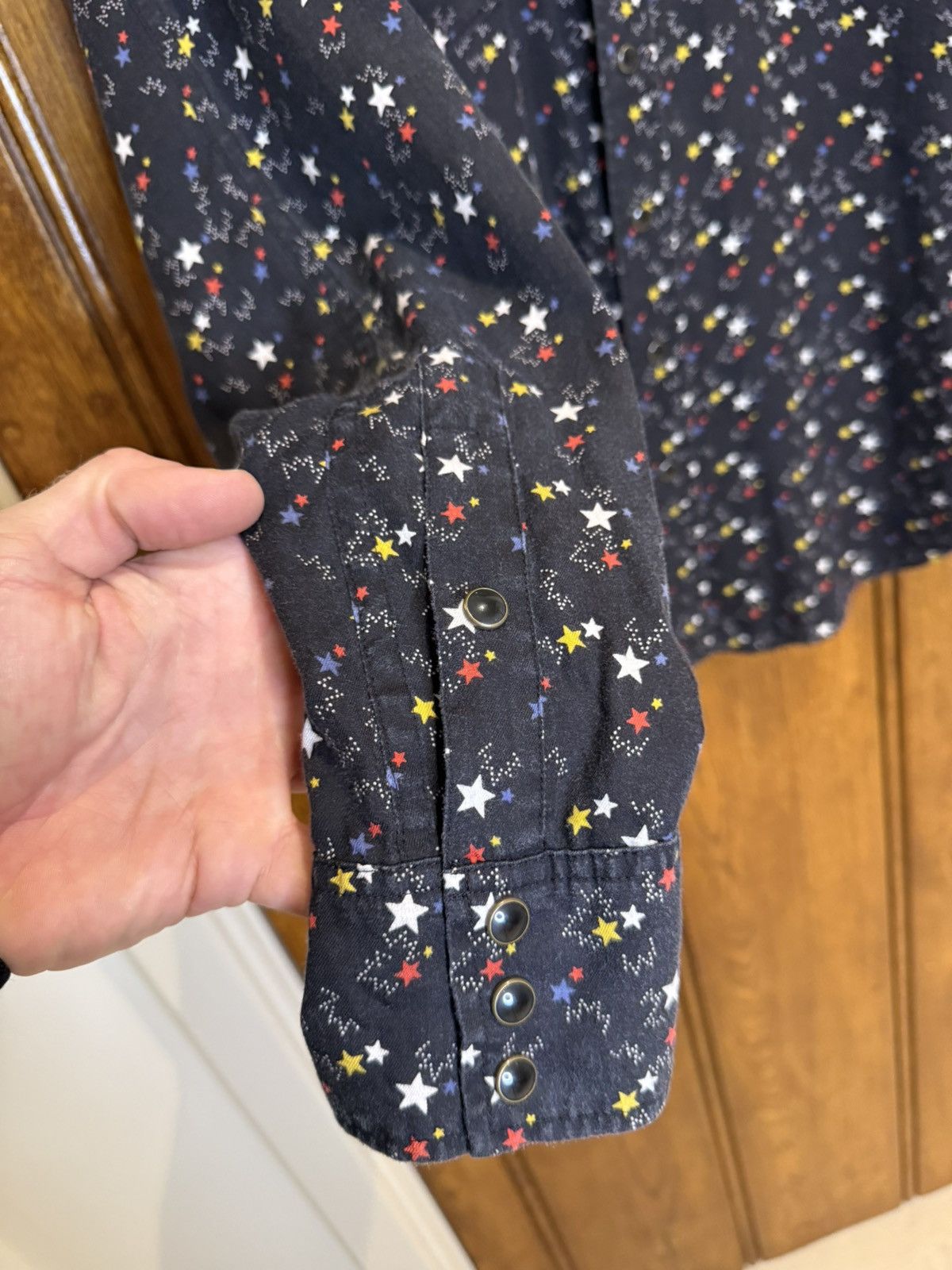 Saint Laurent Paris Saint Laurent star print western black shirt Size US M / EU 48-50 / 2 - 13 Thumbnail