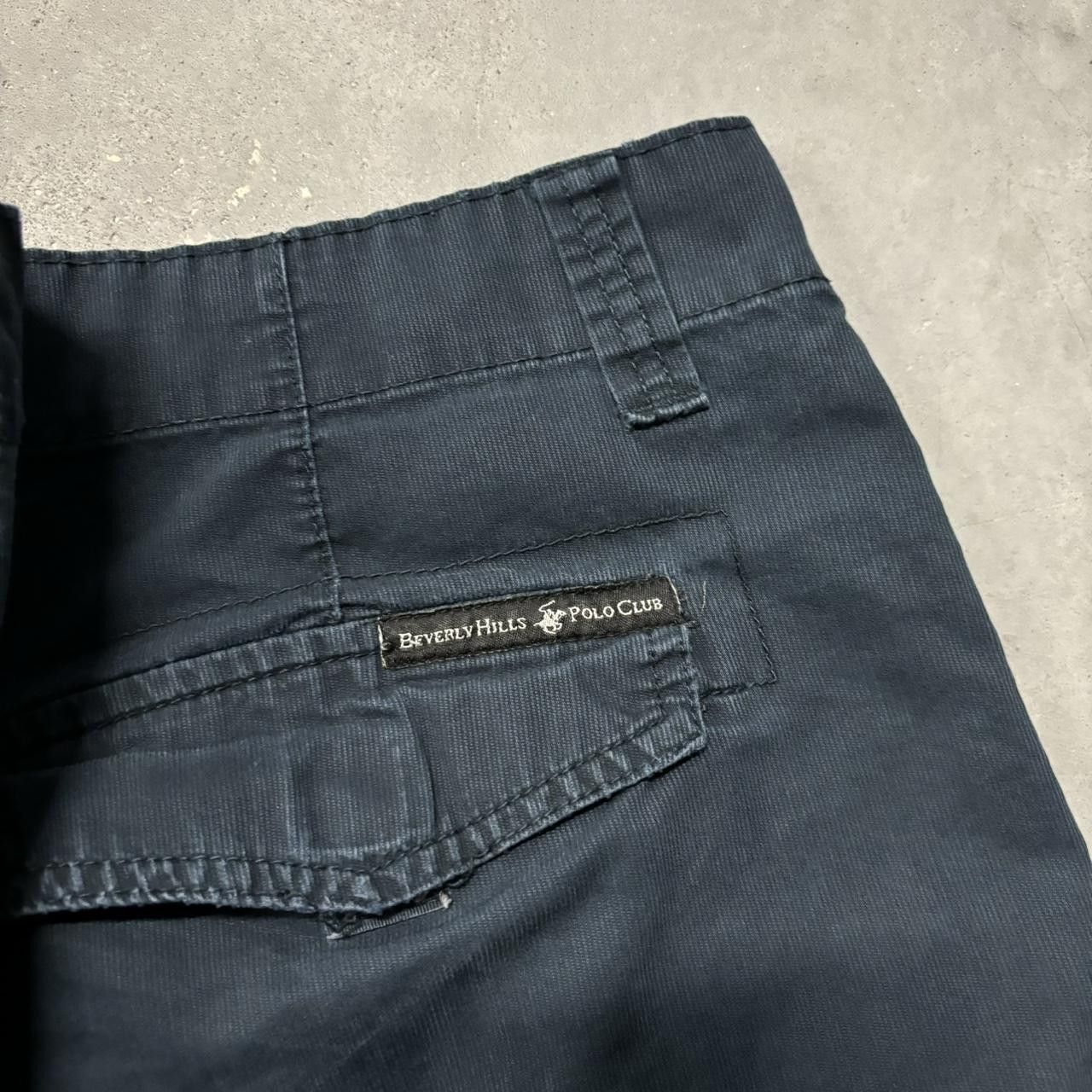 Japanese Brand × Vintage Crazy Vintage Y2K/2000s Baggy Navy Blue Skater Cargo Shorts! Size US 40 / EU 56 - 6 Thumbnail
