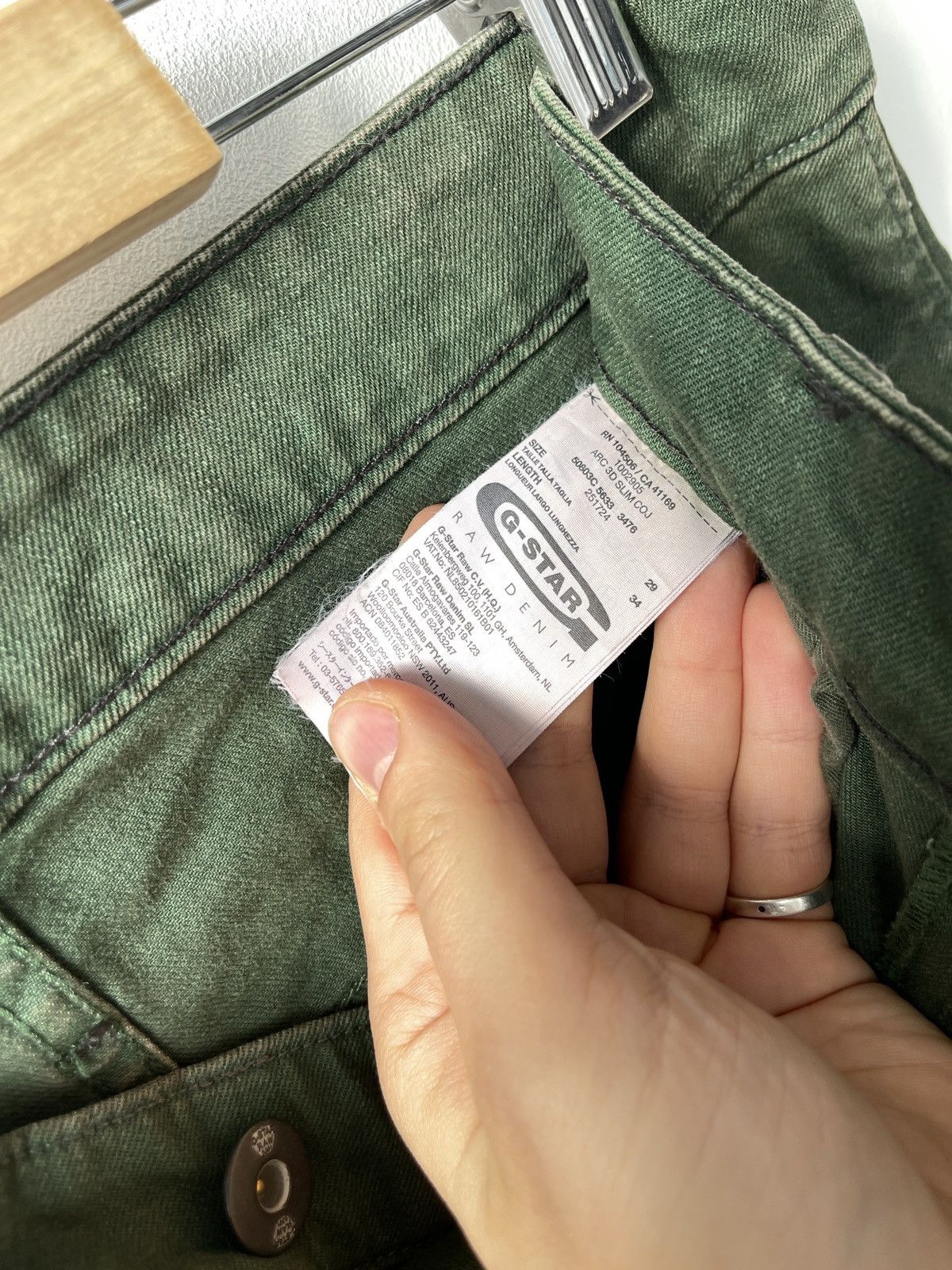 G-Star New G-Star Raw ARC 3D Slim COJ Cargo Jeans Green 29x34 Size US 29 - 10 Thumbnail