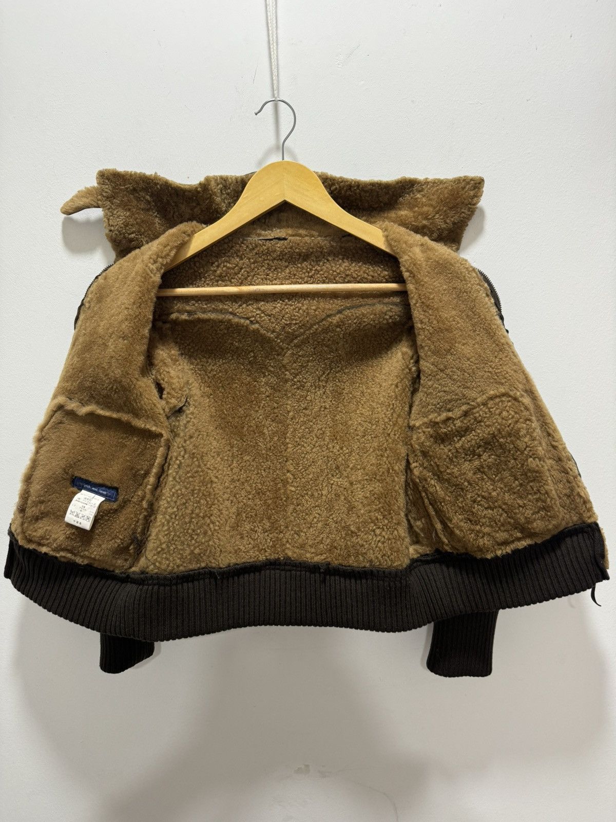 Japanese Brand × Vintage JAPANESE SPICK AND SPAN SHEEP SKIN FURRY PILOT COAT Size XS / US 0-2 / IT 36-38 - 10 Thumbnail