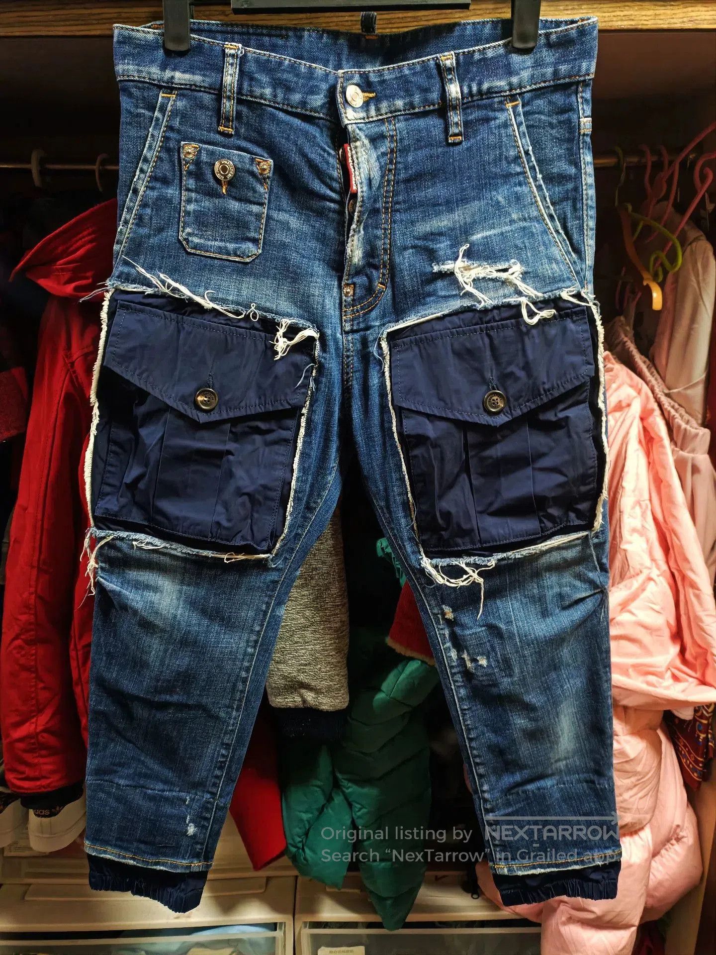 Dsquared2 Dsquared2 Sailboat Nylon Patchwork Cargo Jeans. Size US 28 / EU 44 - 1 Thumbnail